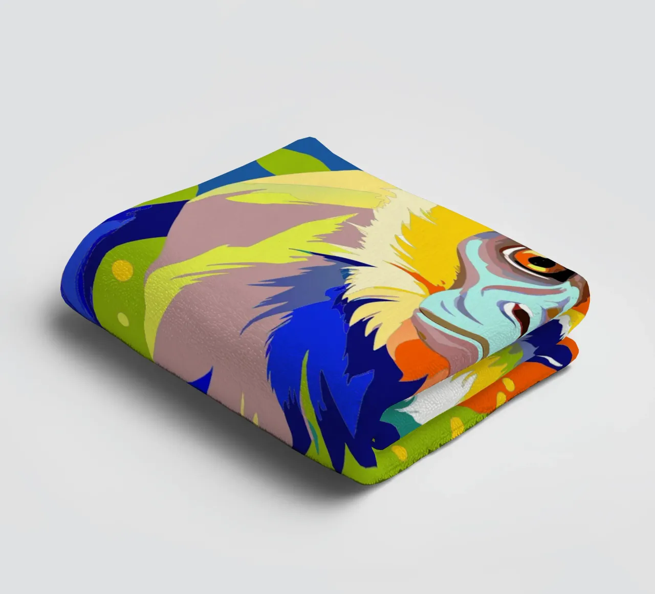monkey painting art towel by zetazone