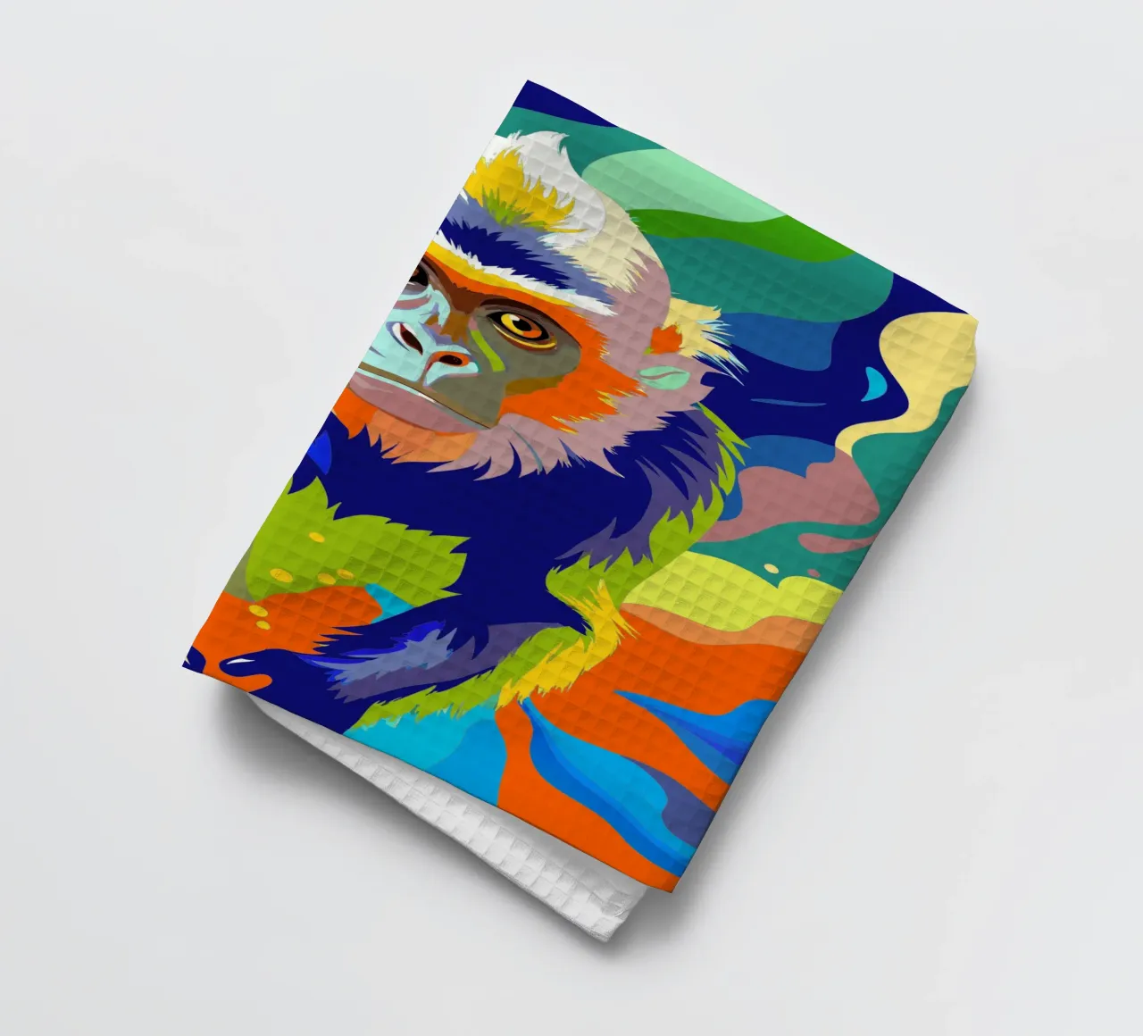 Affe Malerei Kunst Geschirrtuch von zetazone