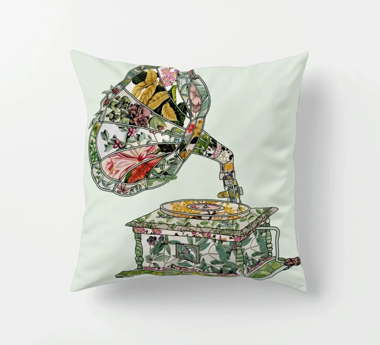 Seeing Sound Vintage Botanical cuscino da Bianca Green