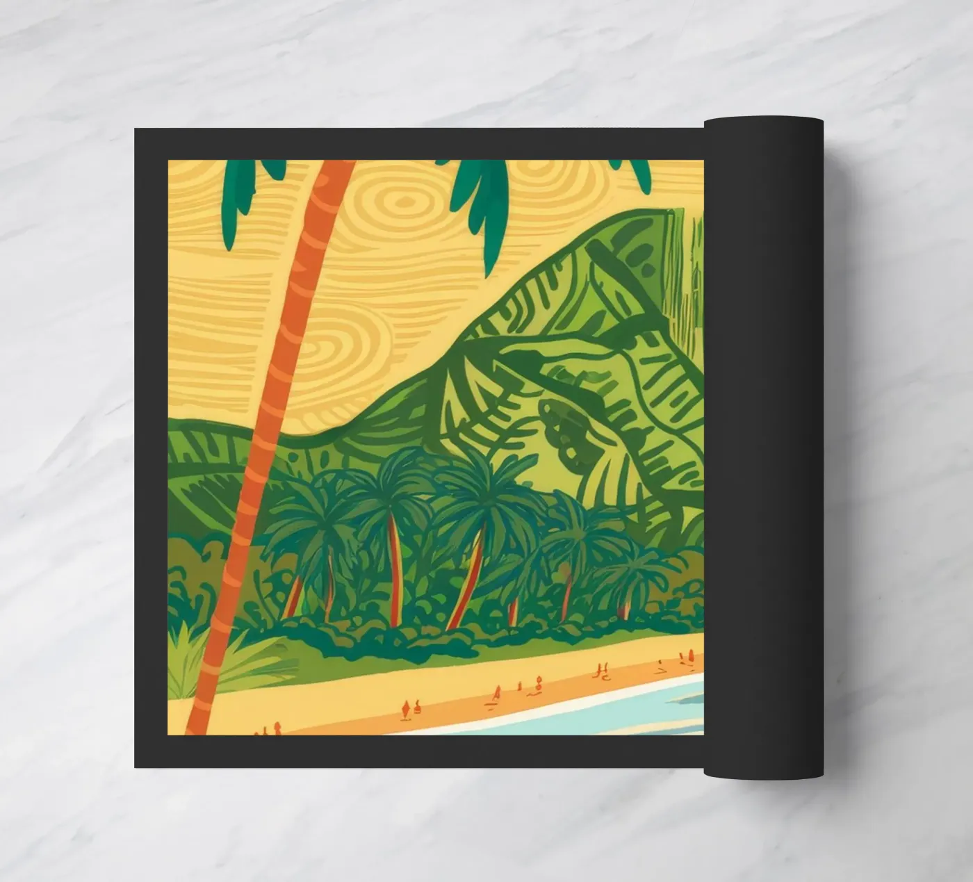 Volcano Beach Sun doormat by Haven Mirage