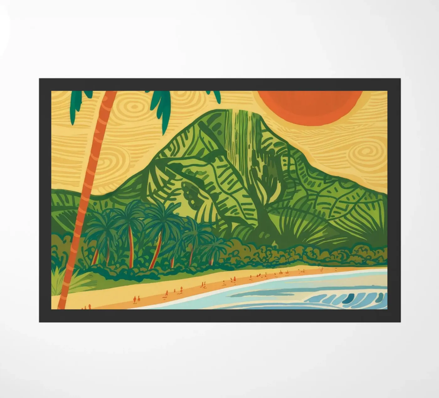 Volcano Beach Sun doormat by Haven Mirage