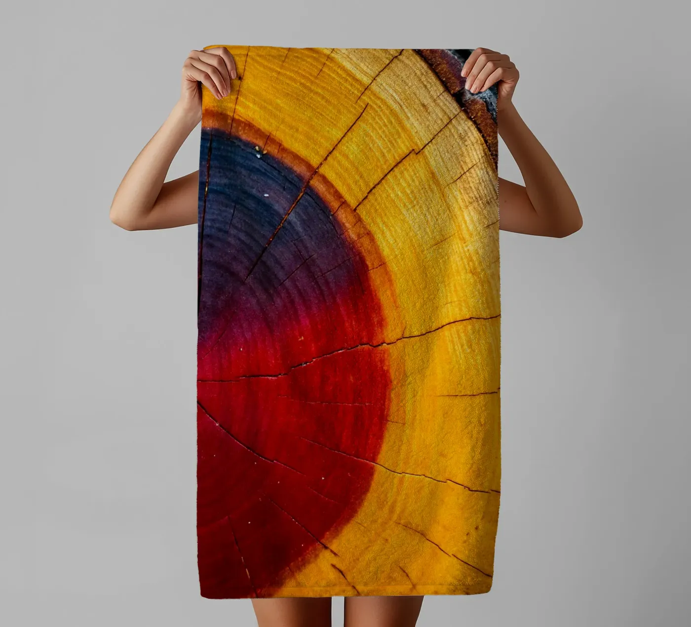 Tree Ring Ornament towel by zetazone