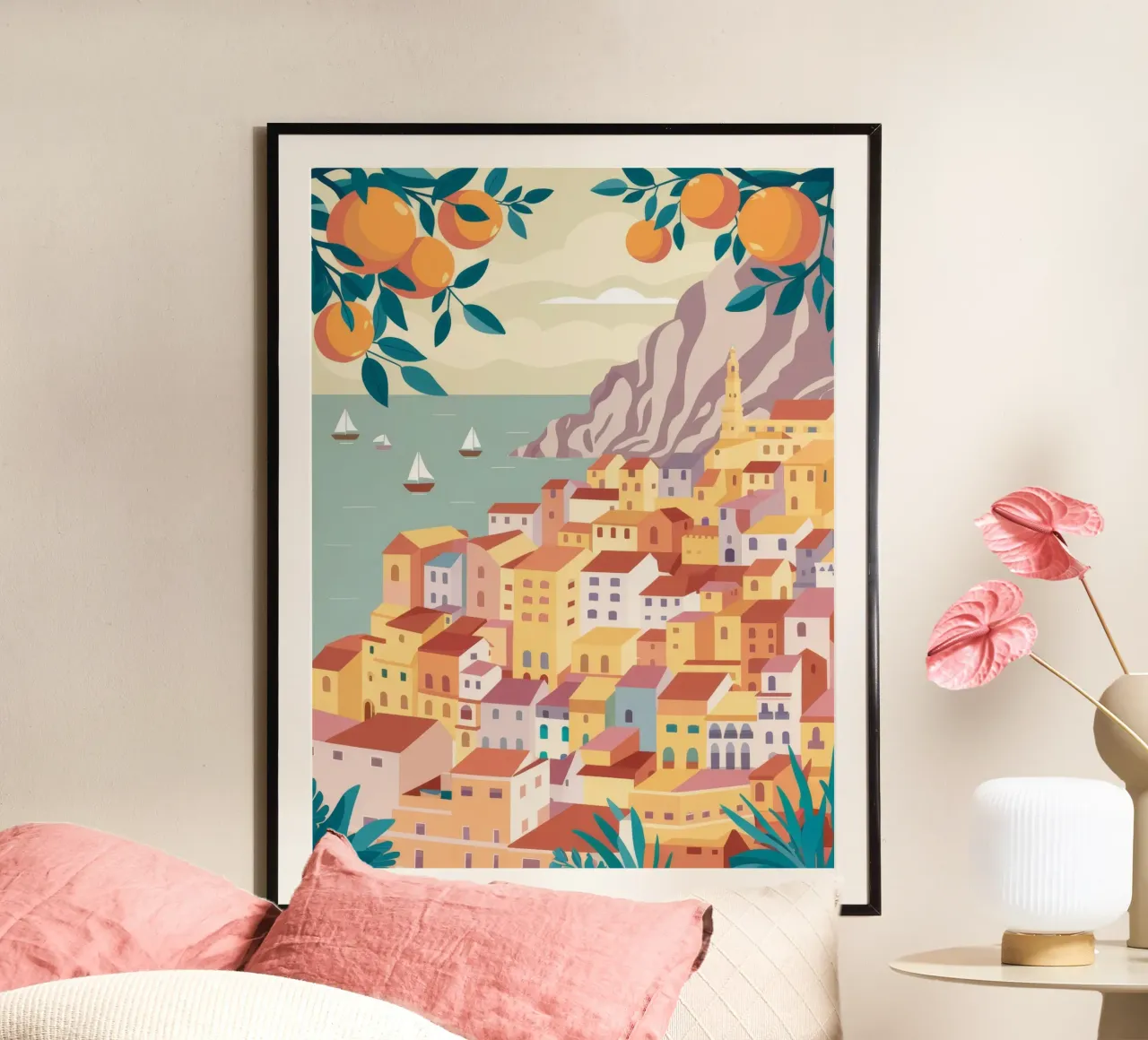 Citrus Hillside Stadt Hahnemühle von Haven Mirage