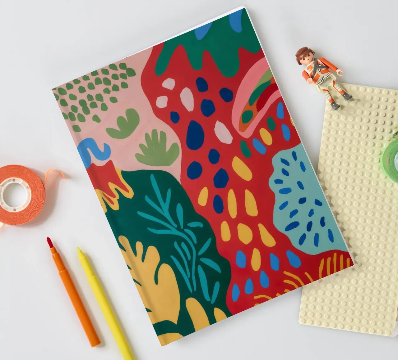 Jungle Pop Abstract notebook by Lumi Eyes