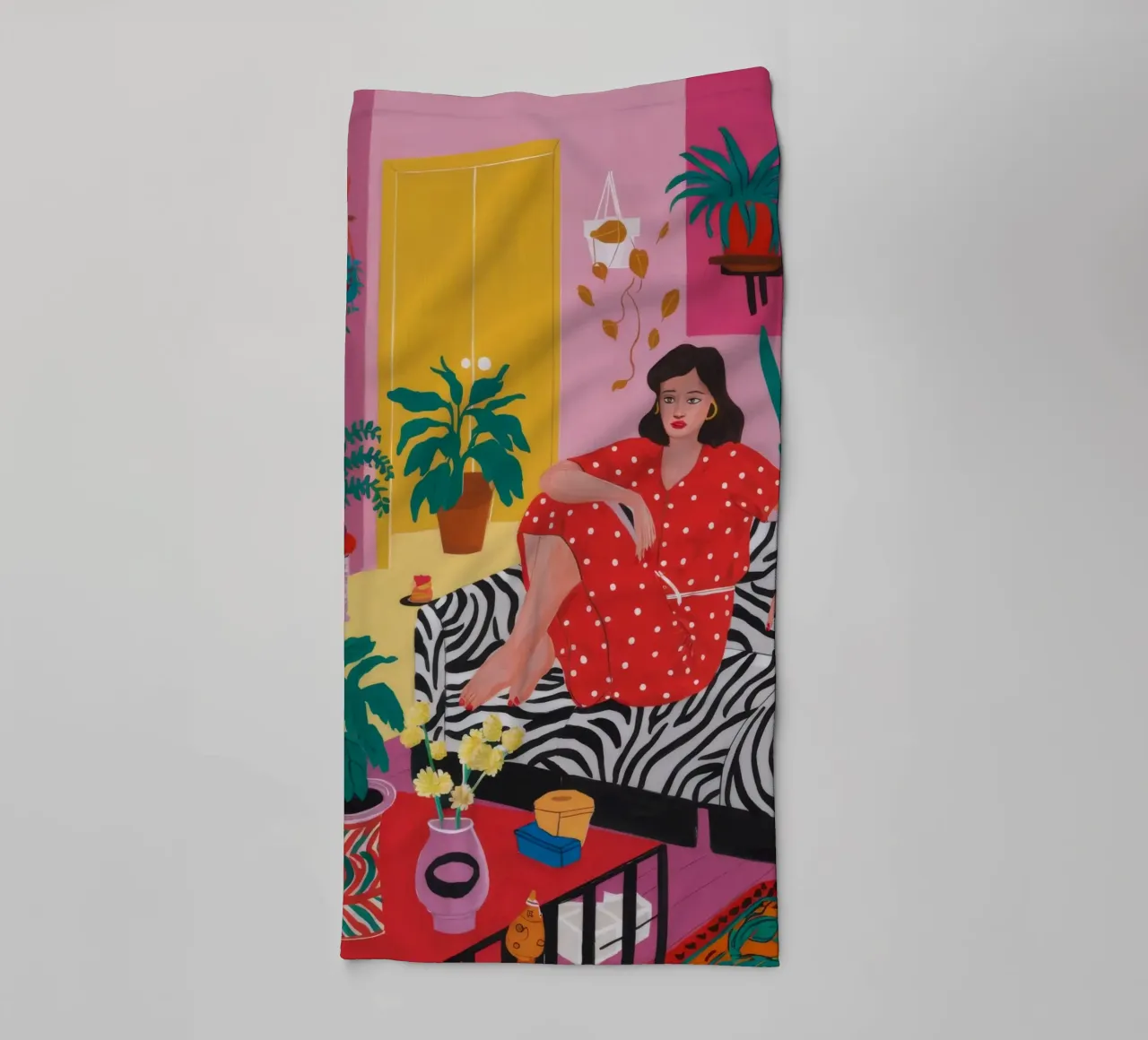 Zebra vloerkleed rendez-vous badhanddoek van Chroma Haven