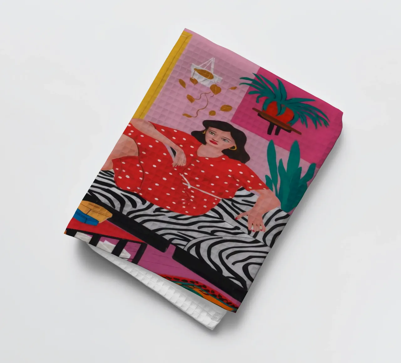 Zebra-Teppich-Rendezvous Geschirrtuch von Chroma Haven