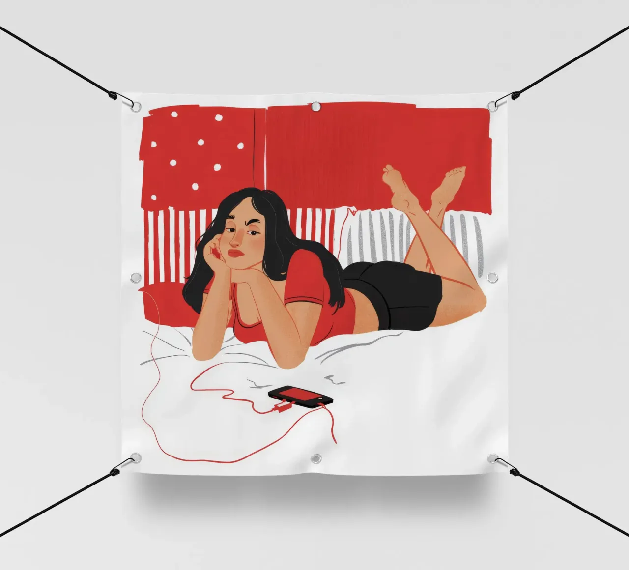Melodie di Red Reverie telo in pvc da Haven Mirage