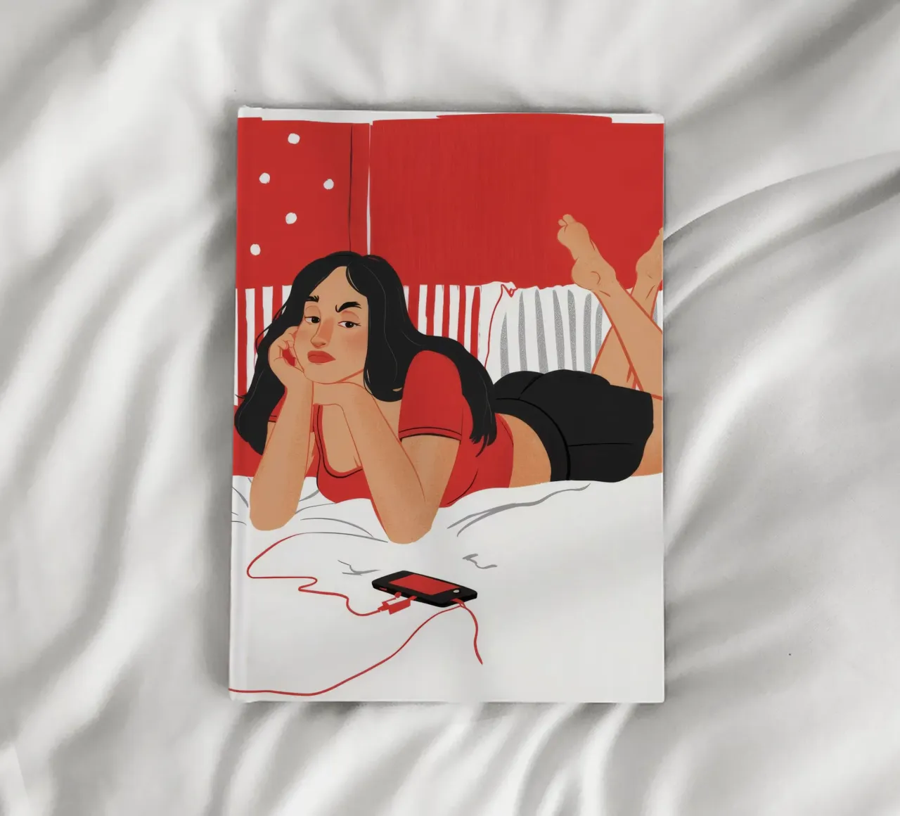 Red Reverie Melodies notebook by Haven Mirage