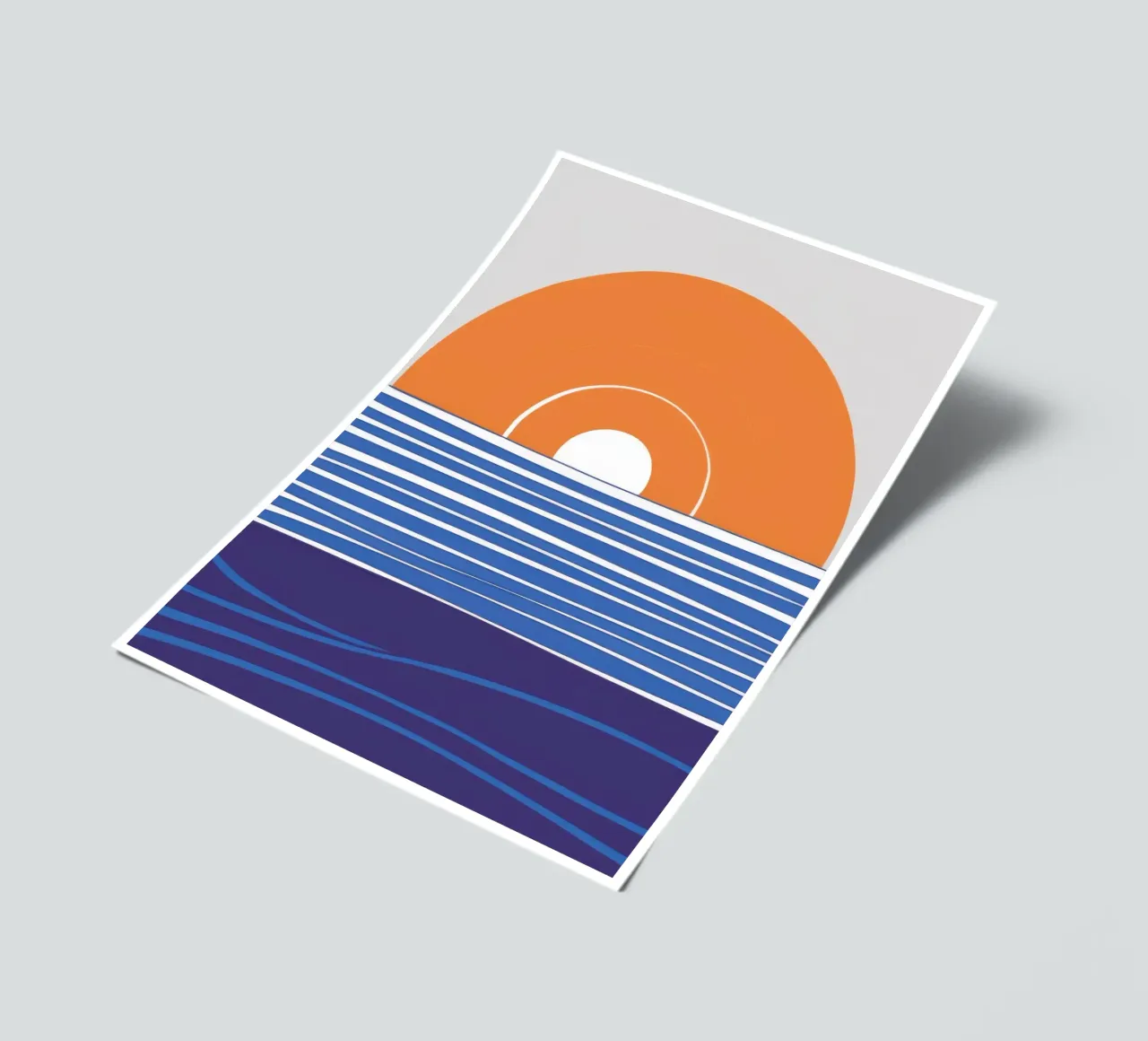 Indigo Horizon Lines sticker sheet by Stone Patina