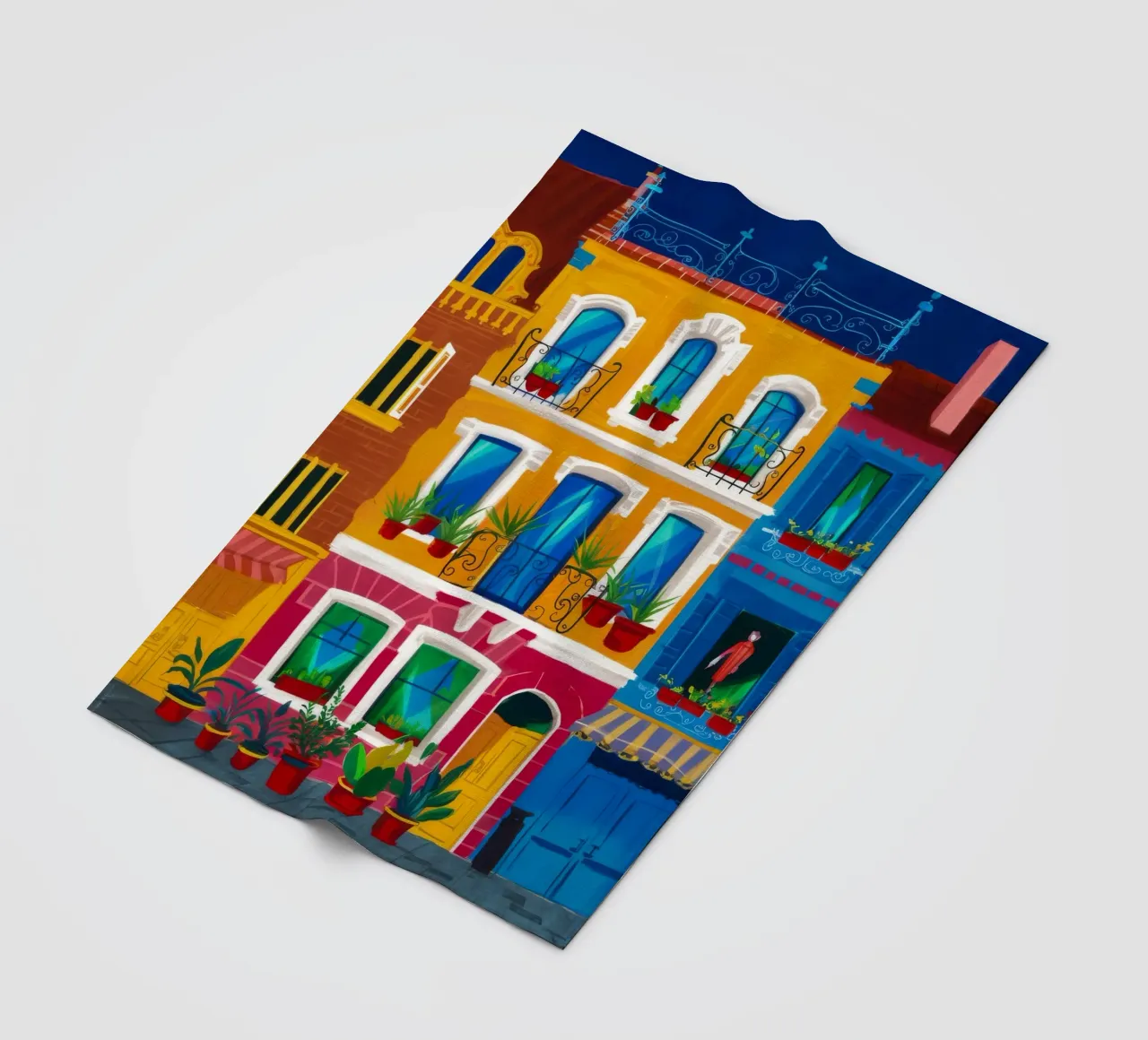 Sun-Kissed Balconies fleece blanket by Lumi Eyes