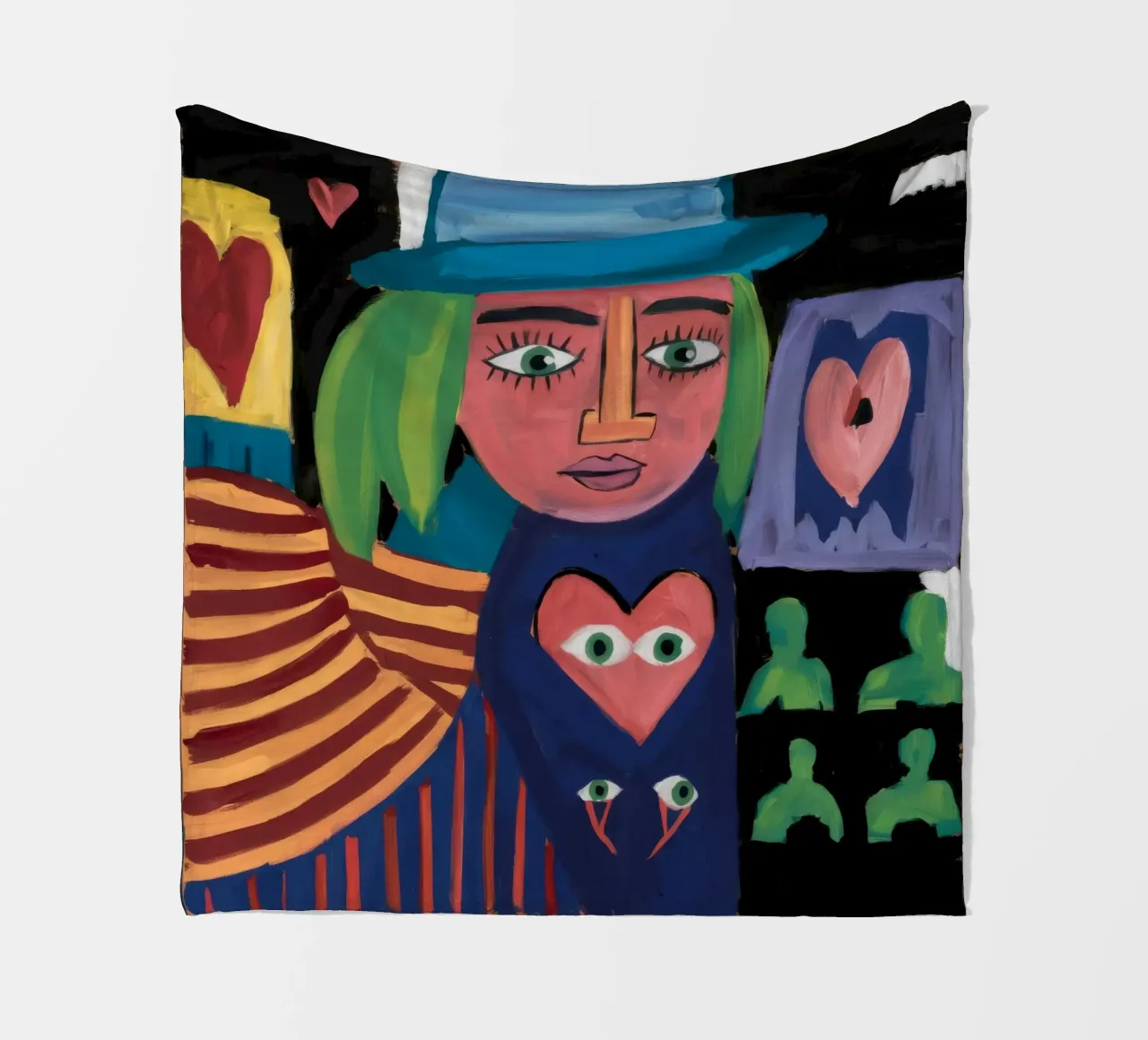 Abstract Heart Warrior (en anglais) plaid polaire de Chroma Haven