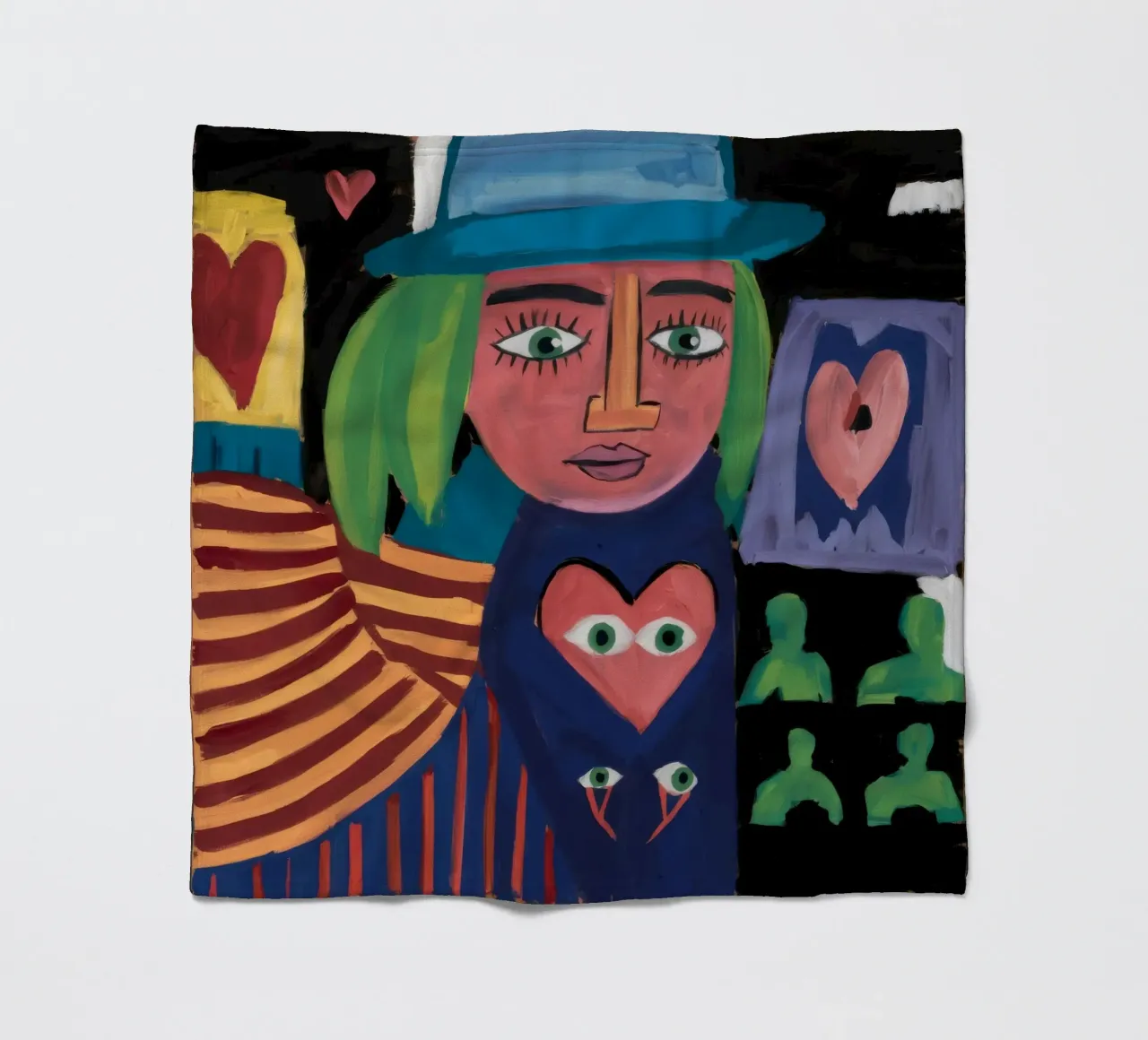 Abstract Heart Warrior (en anglais) plaid polaire de Chroma Haven
