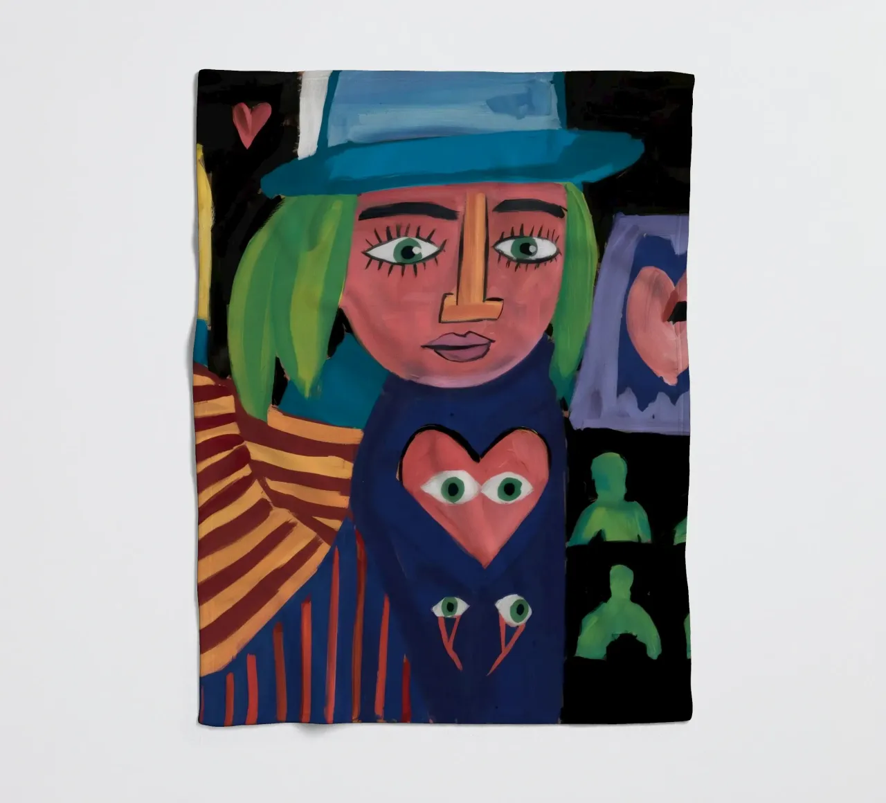 Abstract Heart Warrior (en anglais) plaid polaire de Chroma Haven