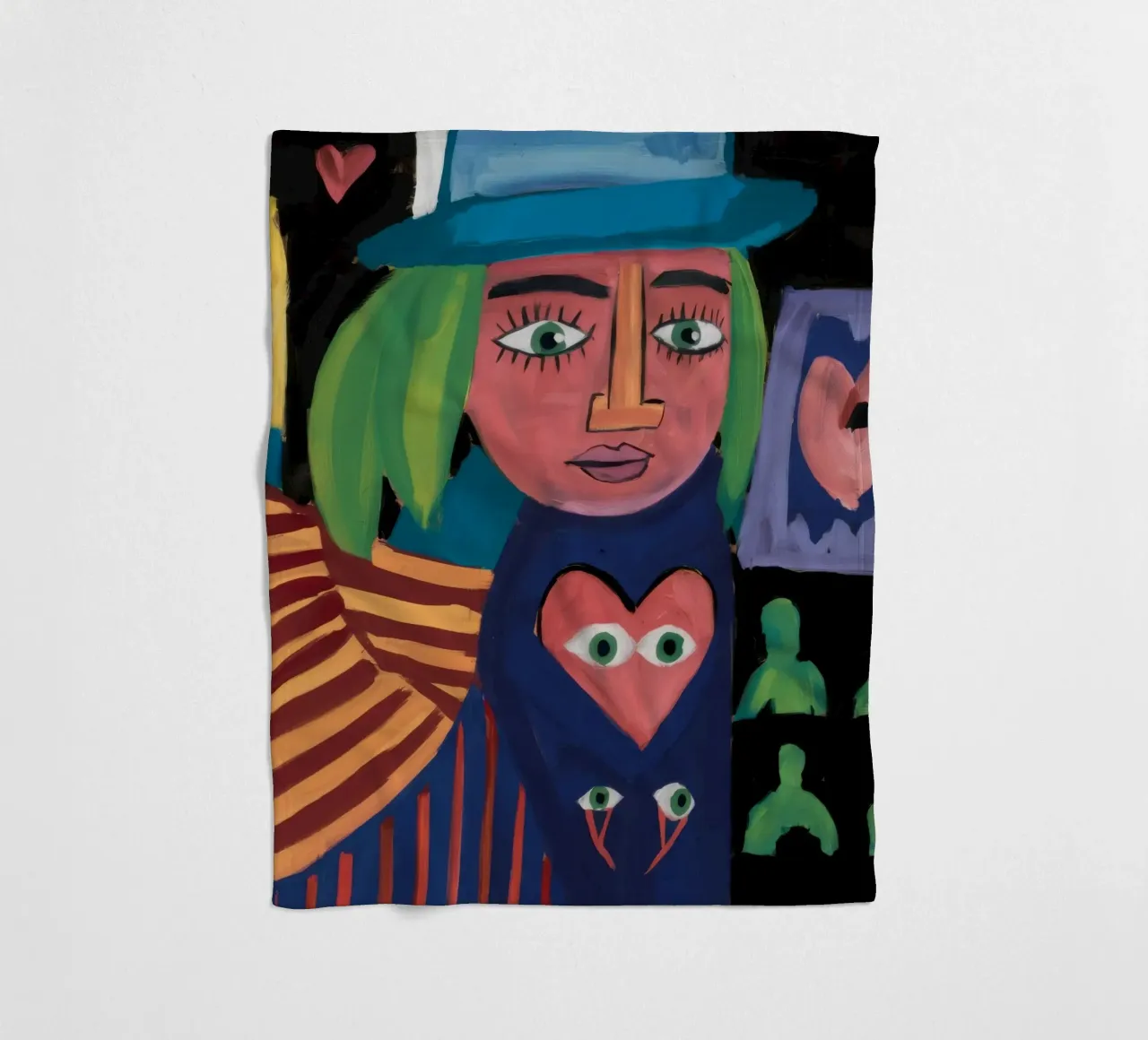 Abstract Heart Warrior (en anglais) plaid polaire de Chroma Haven