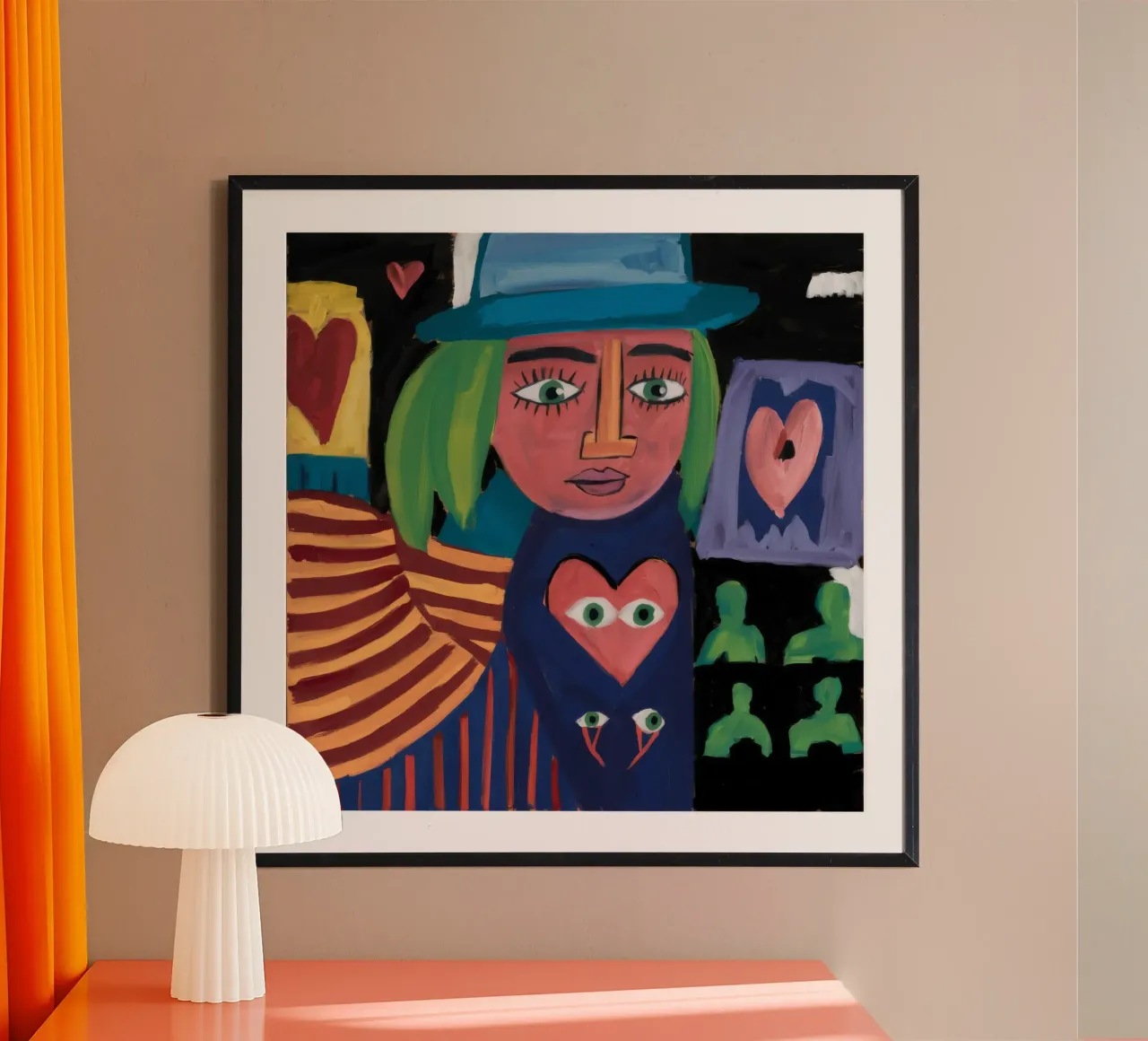 Abstracte hartstrijder poster van Chroma Haven