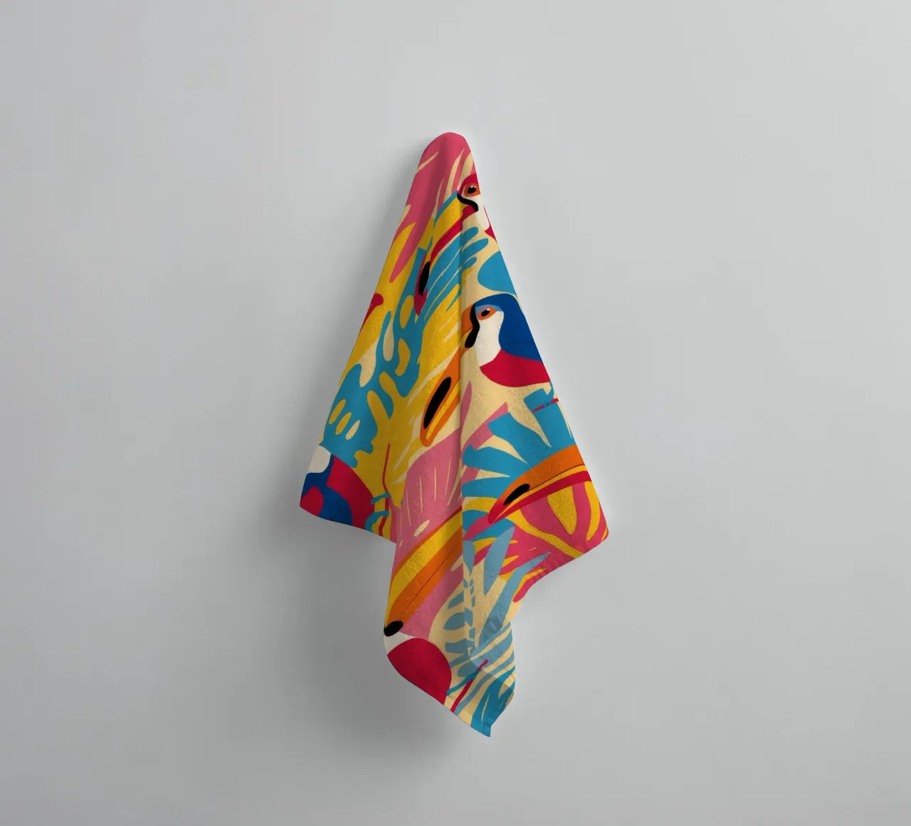 Toucan Jungle Gathering towel by Haven Mirage