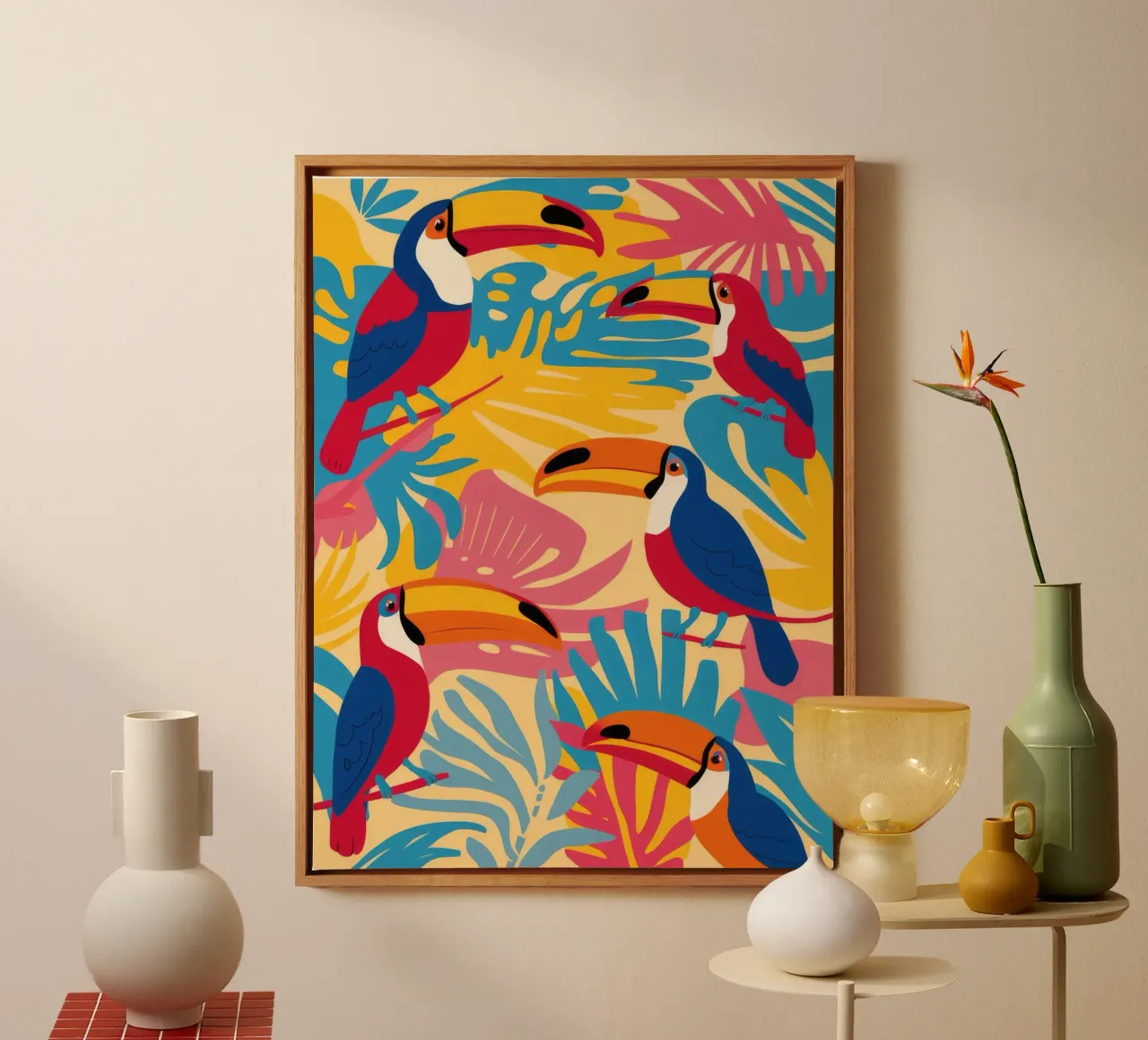 Toucan Jungle Gathering canvas by Haven Mirage