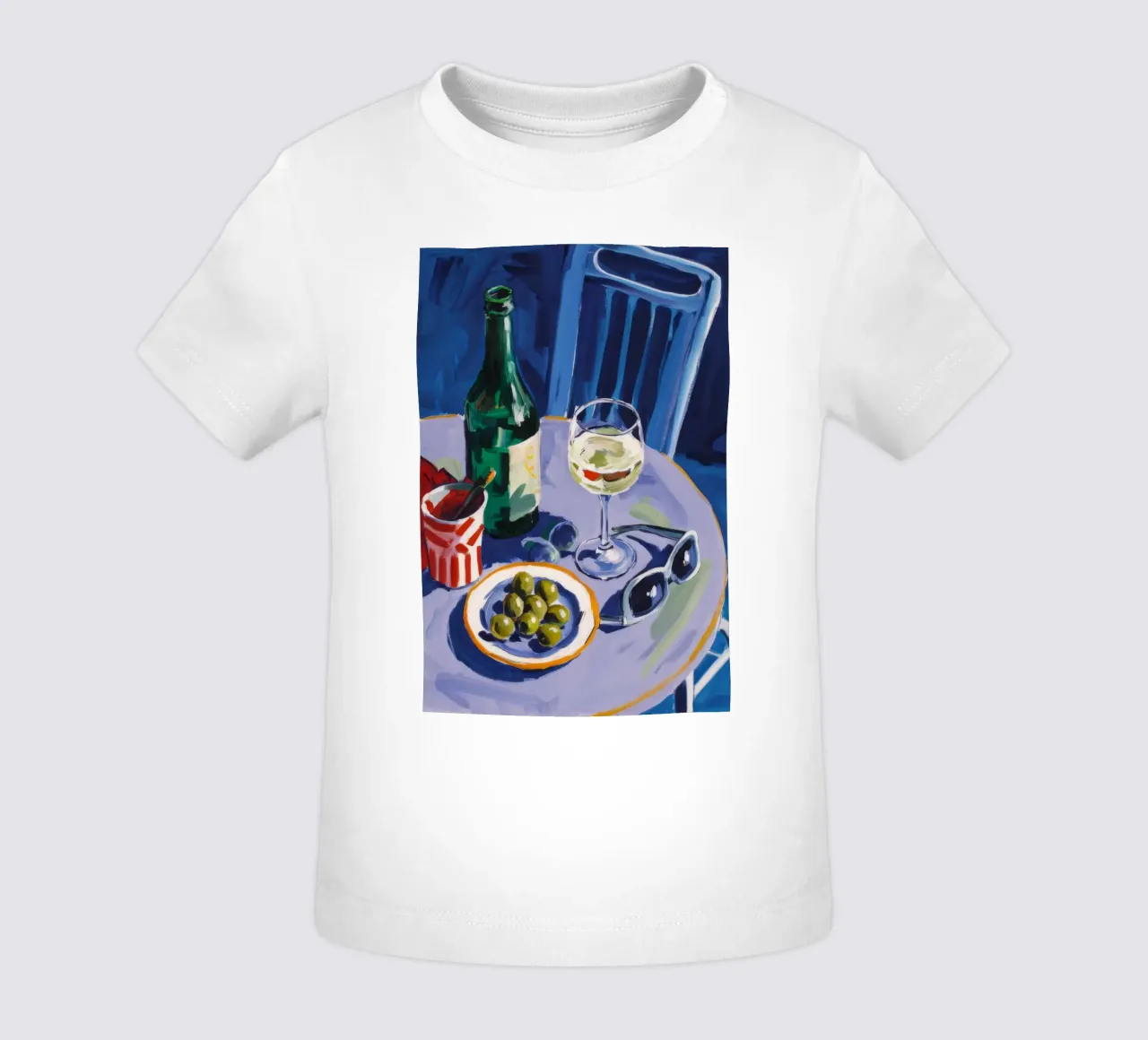 Tarde de aceitunas Vino camiseta de bebé de Paez Harmony