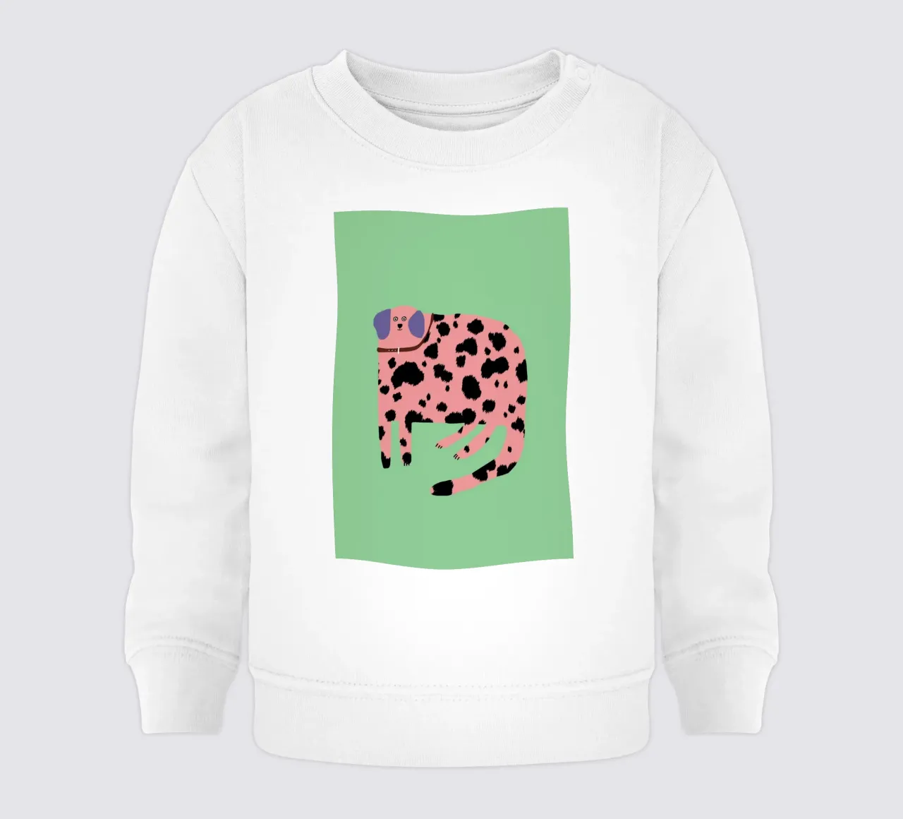 Pink Dalmatian felpa neonato da Lora O'Callaghan