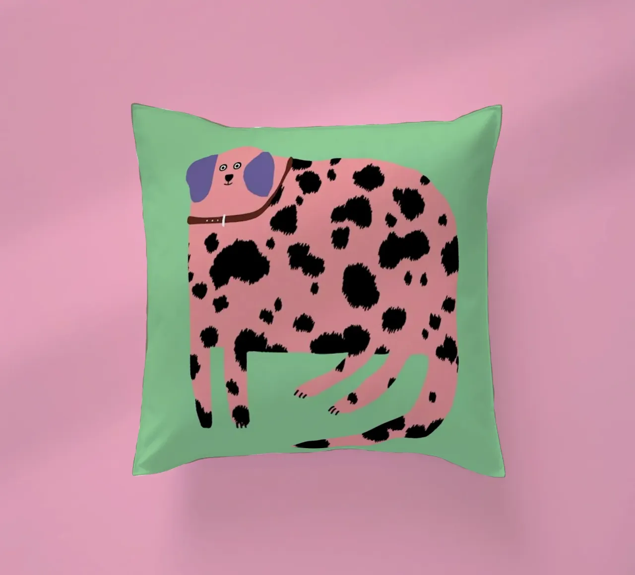 Pink Dalmatian cuscino da Lora O'Callaghan