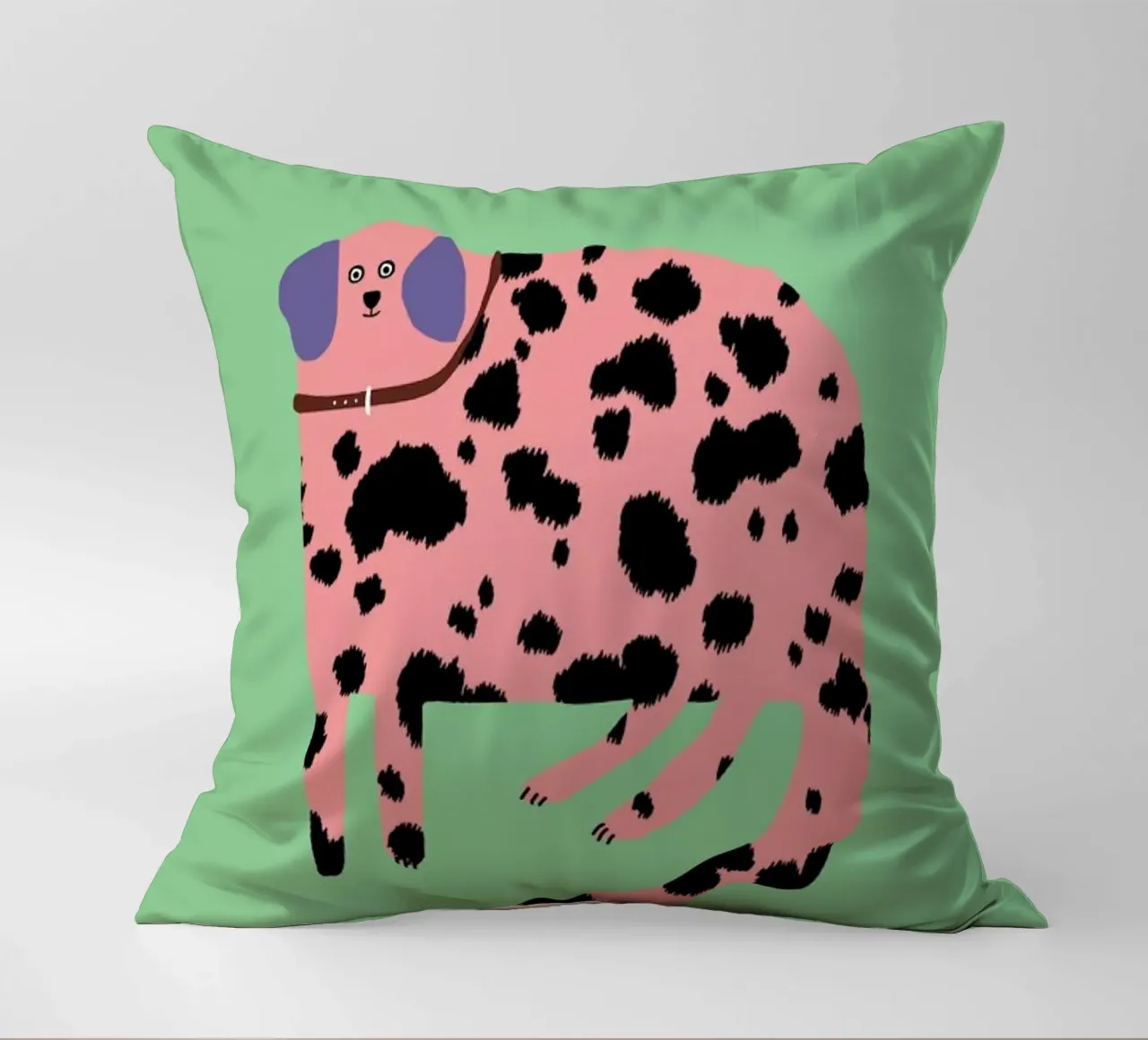 Pink Dalmatian cuscino da Lora O'Callaghan