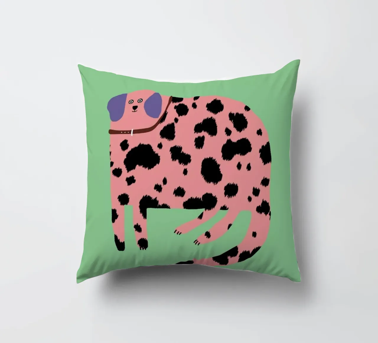 Pink Dalmatian cuscino da Lora O'Callaghan