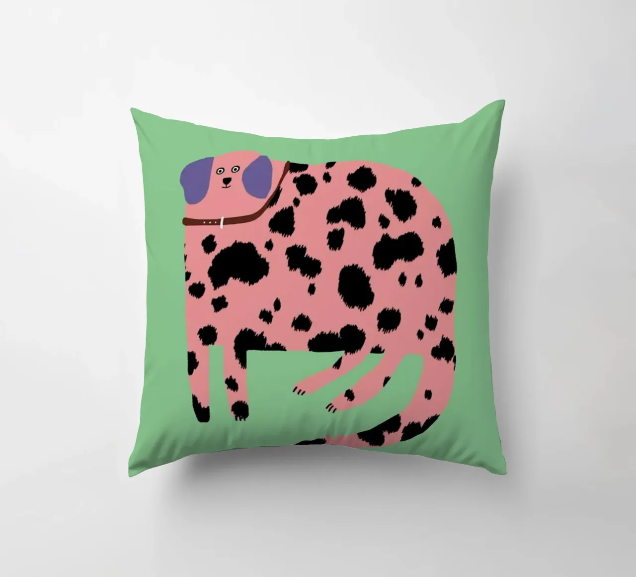 Pink Dalmatian cuscino da Lora O'Callaghan