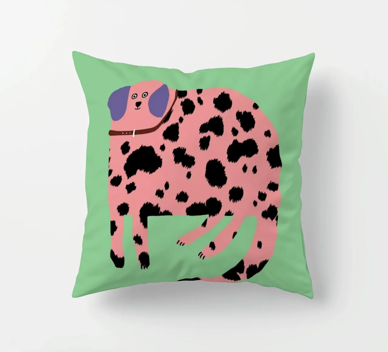 Pink Dalmatian cuscino da Lora O'Callaghan