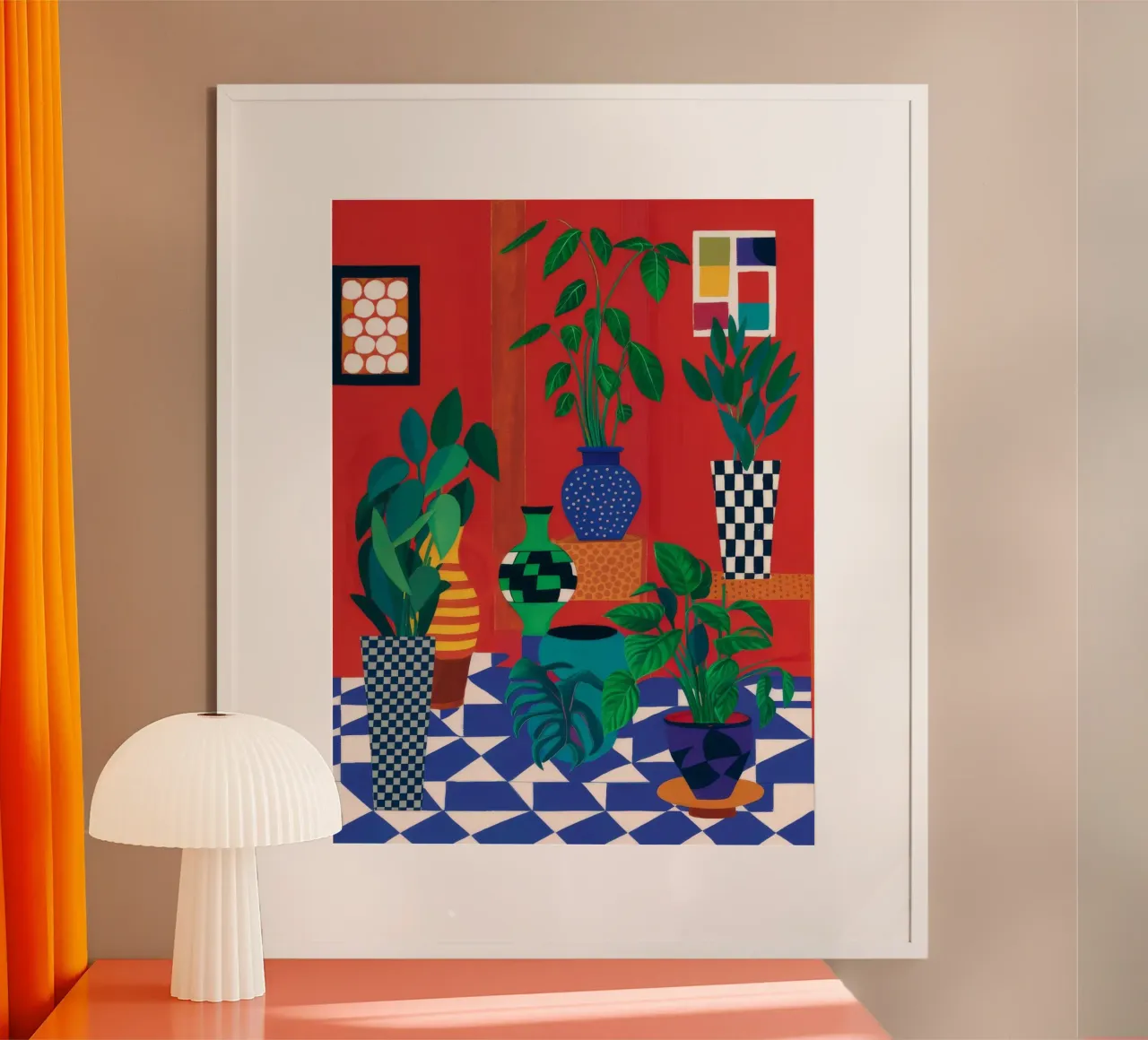 Vaso cremisi Jungle poster da Lumi Eyes