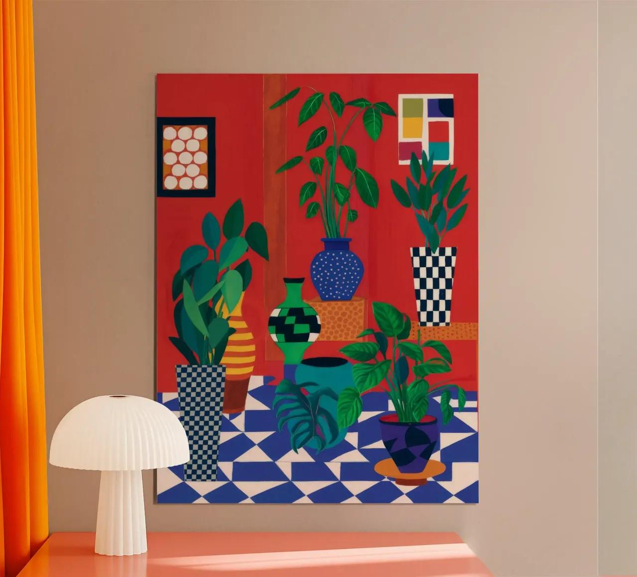 Vaso cremisi Jungle poster da Lumi Eyes