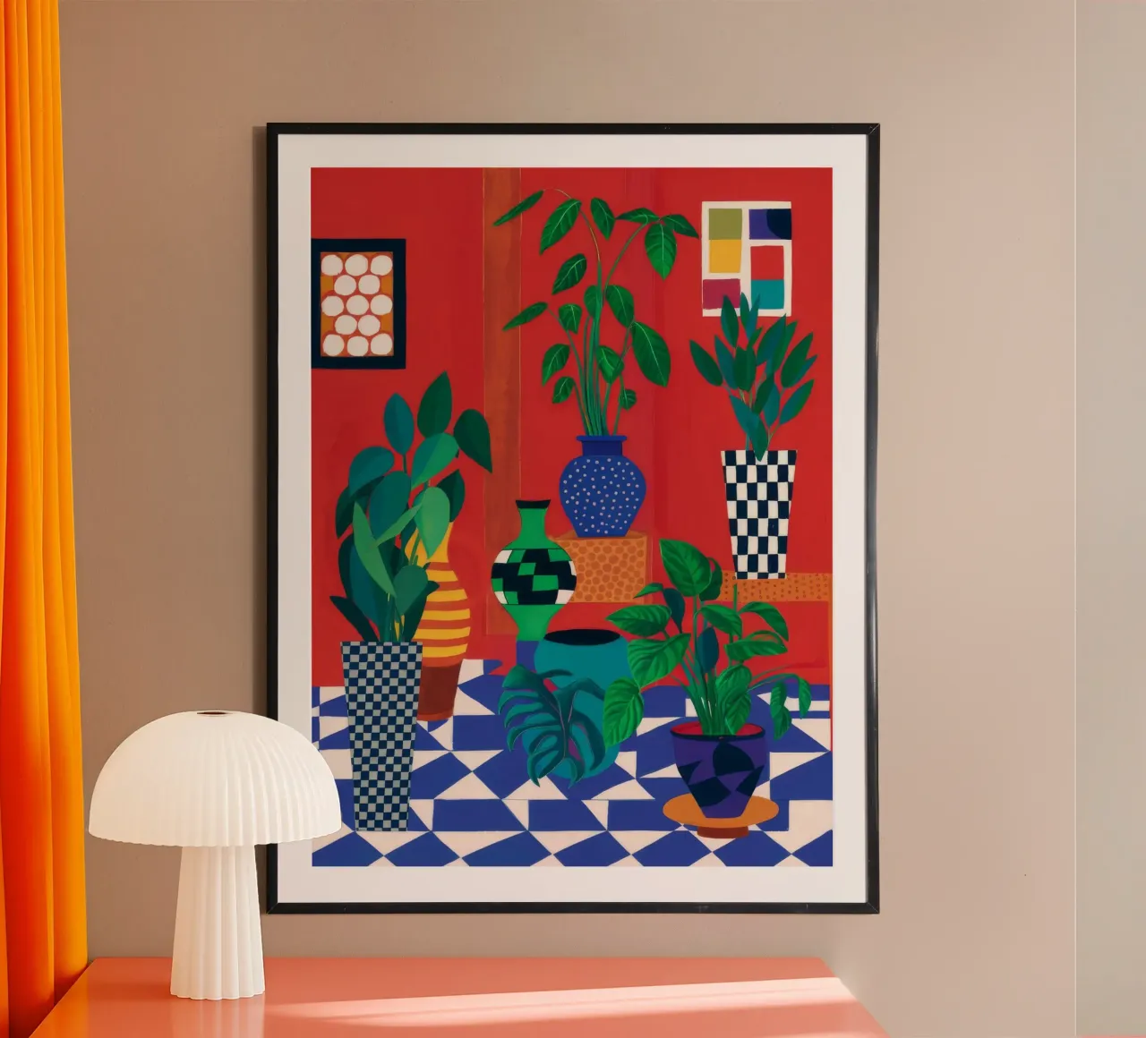 Vaso cremisi Jungle poster da Lumi Eyes