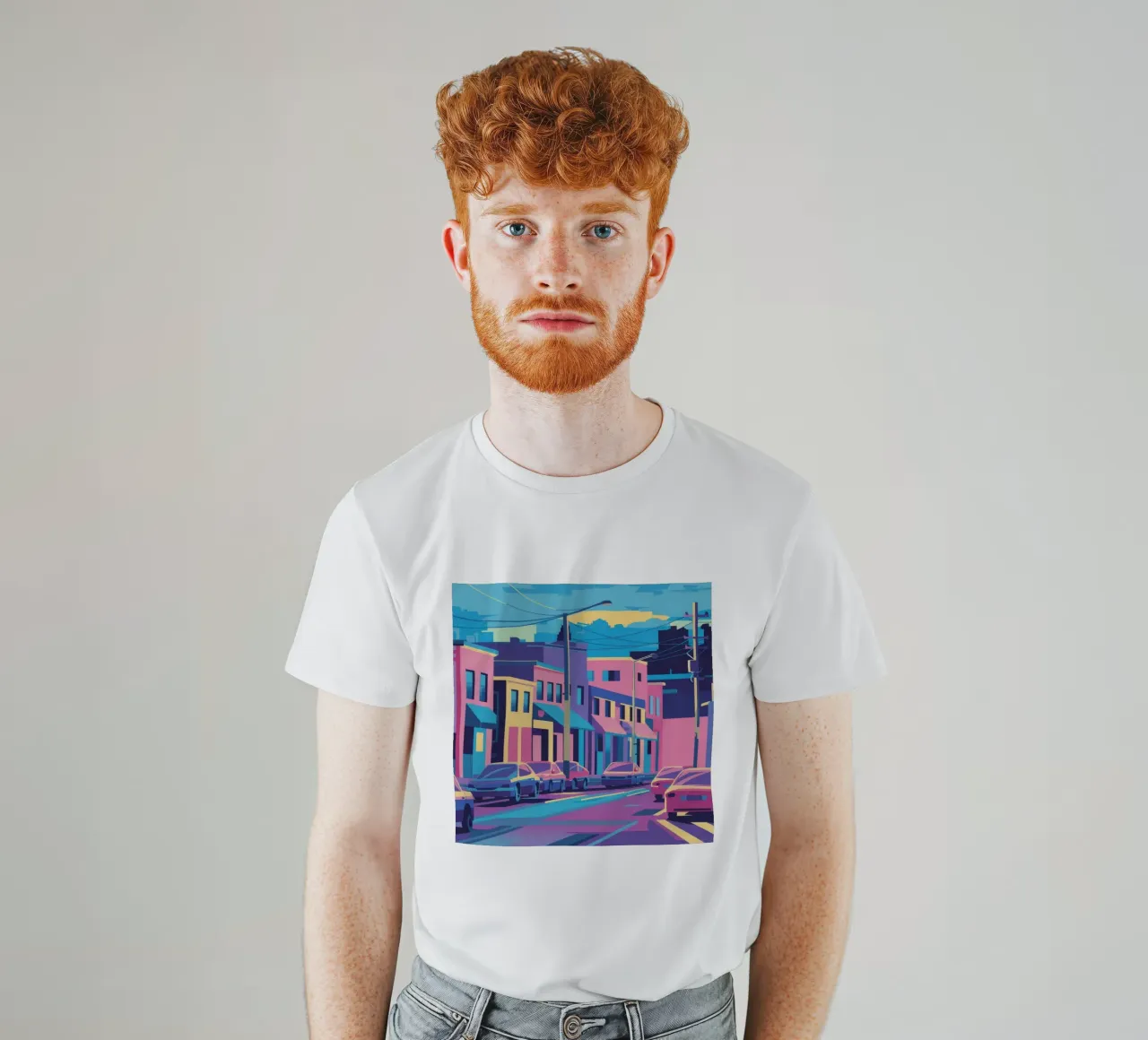 Sunset Street Hues t-shirt by Chroma Haven