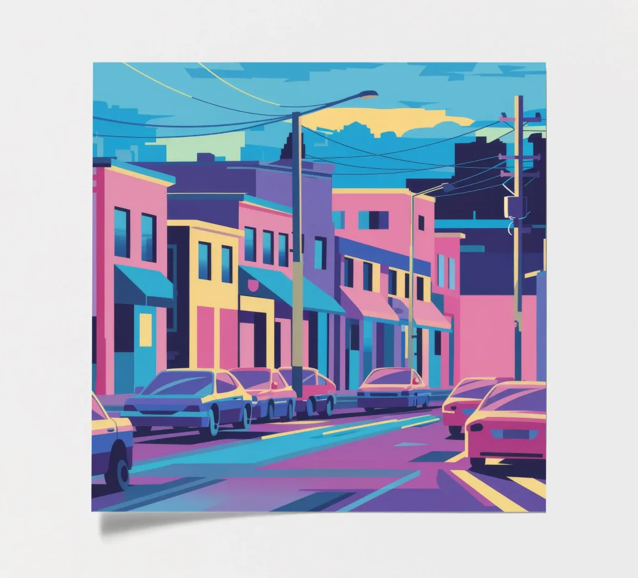 Sunset Street Hues stickervel van Chroma Haven