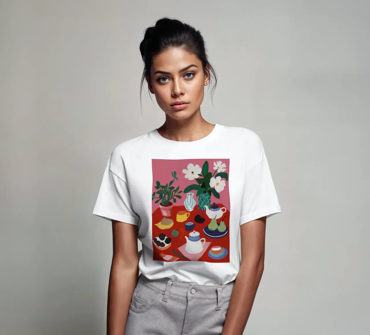 Tranquillità all'ora del tè t-shirt da Haven Mirage