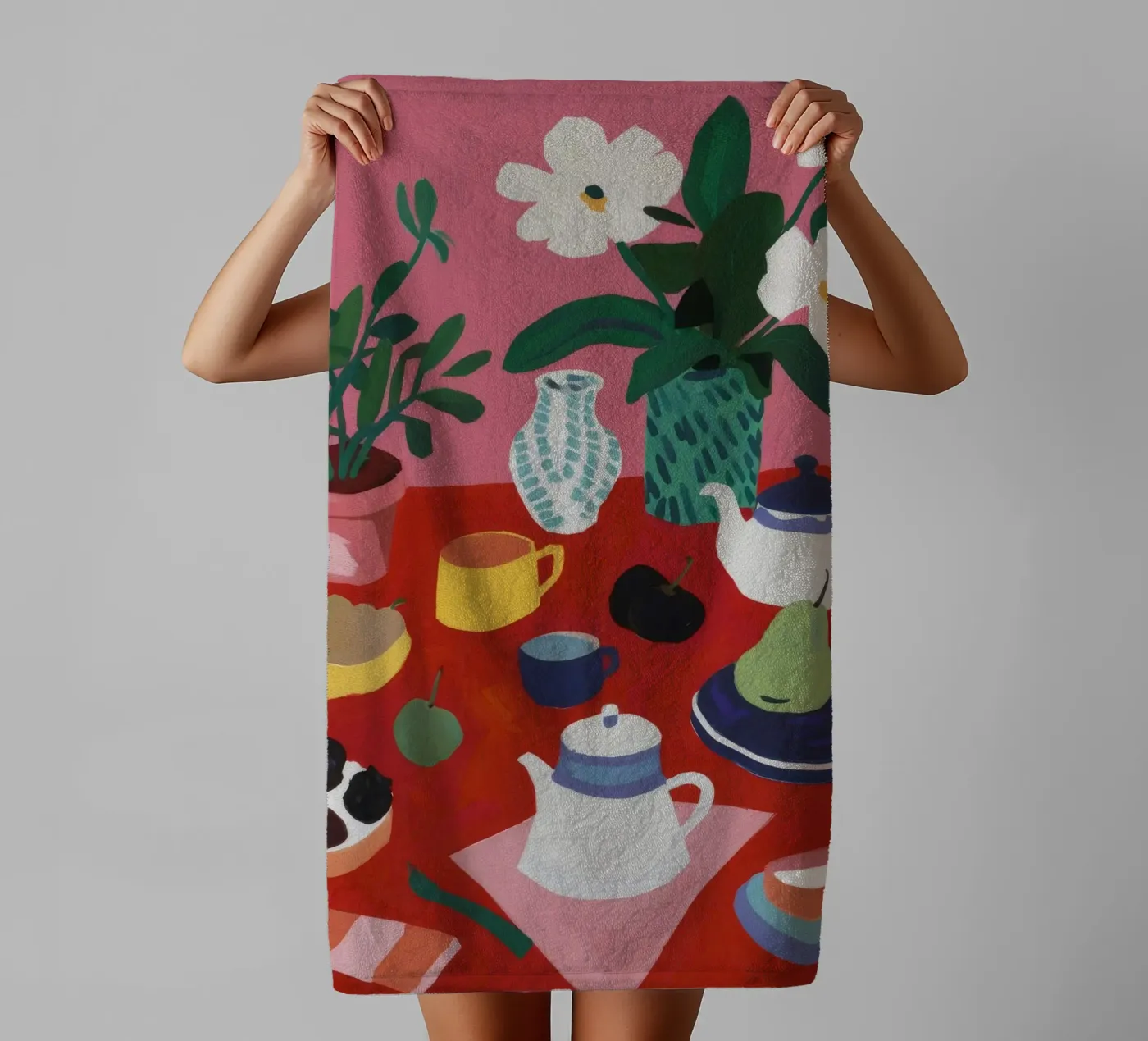 Tea Time Tranquility towel by Haven Mirage