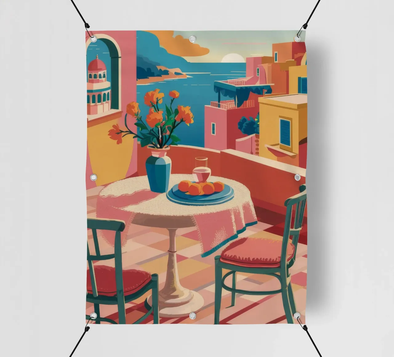 Terrazza Cafe Vista telo in pvc da Chroma Haven