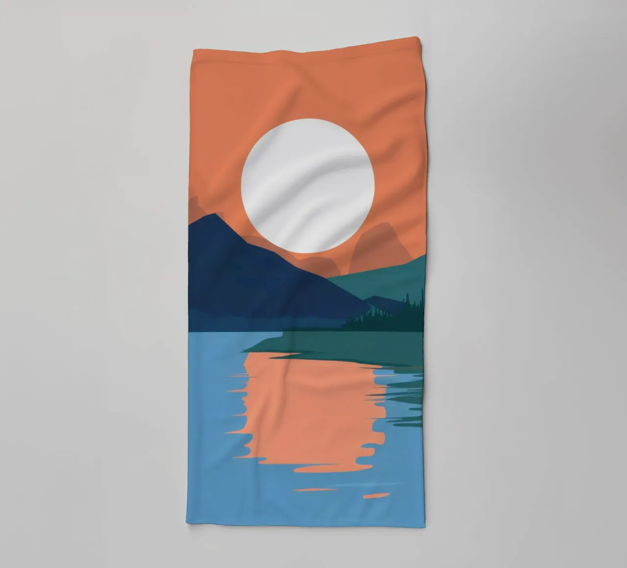 Schemering Meer Reflectie badhanddoek van Stone Patina