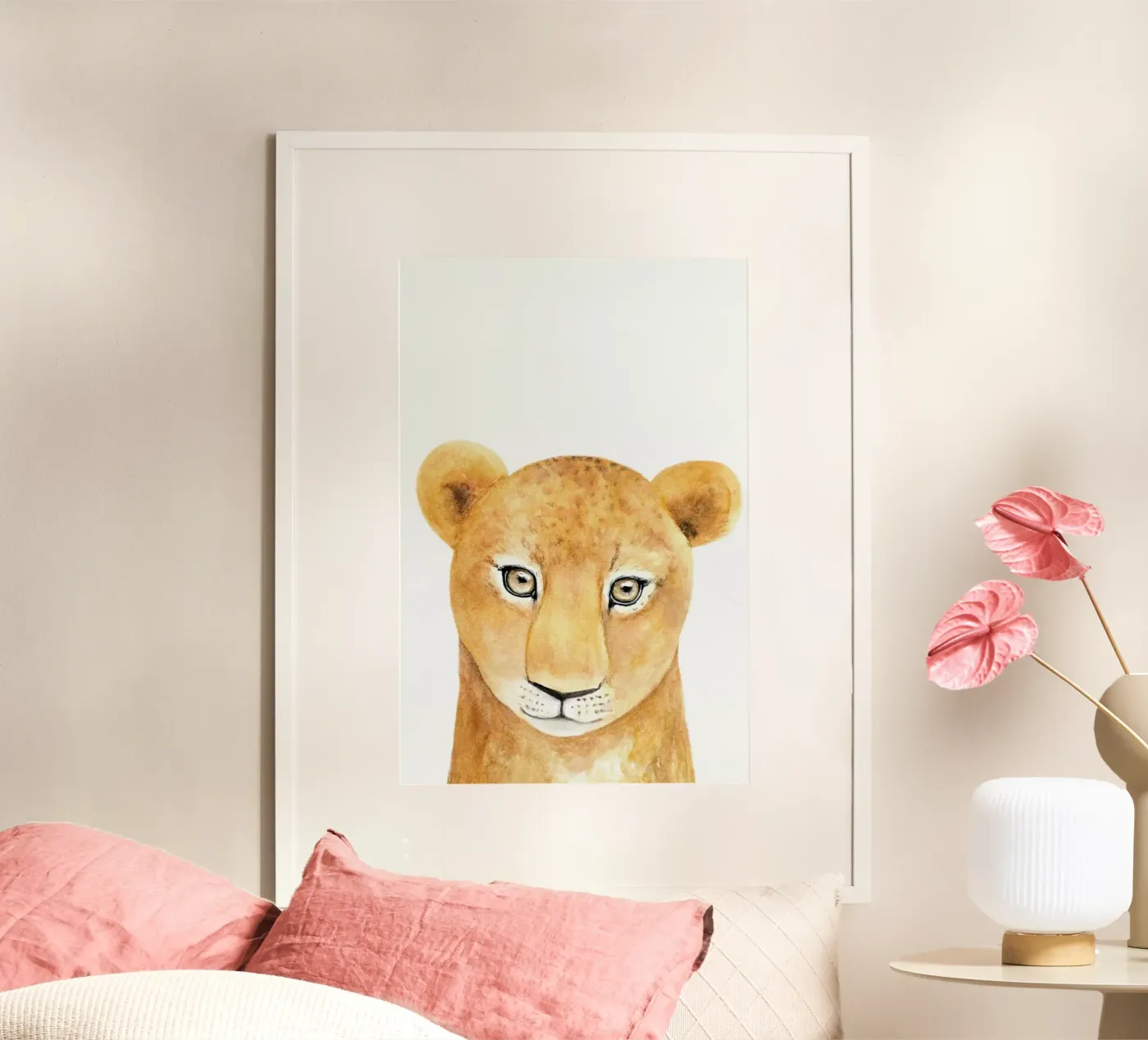 Simba The Lion poster van Little Flourishes