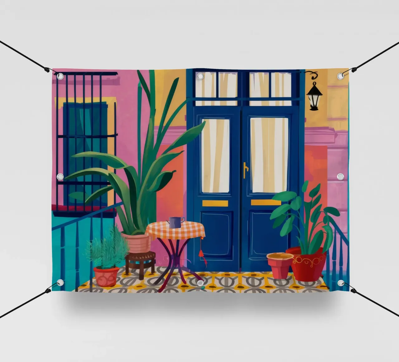 Piante da porta indaco telo in pvc da Chroma Haven