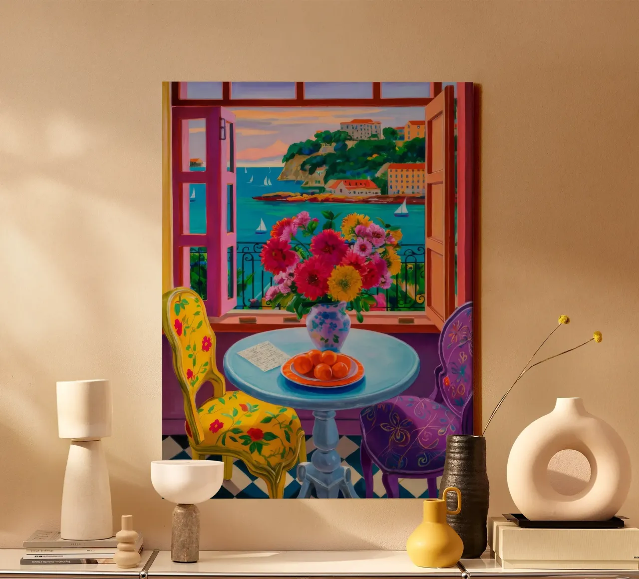 Window Feast Warmth canvas by Haven Mirage