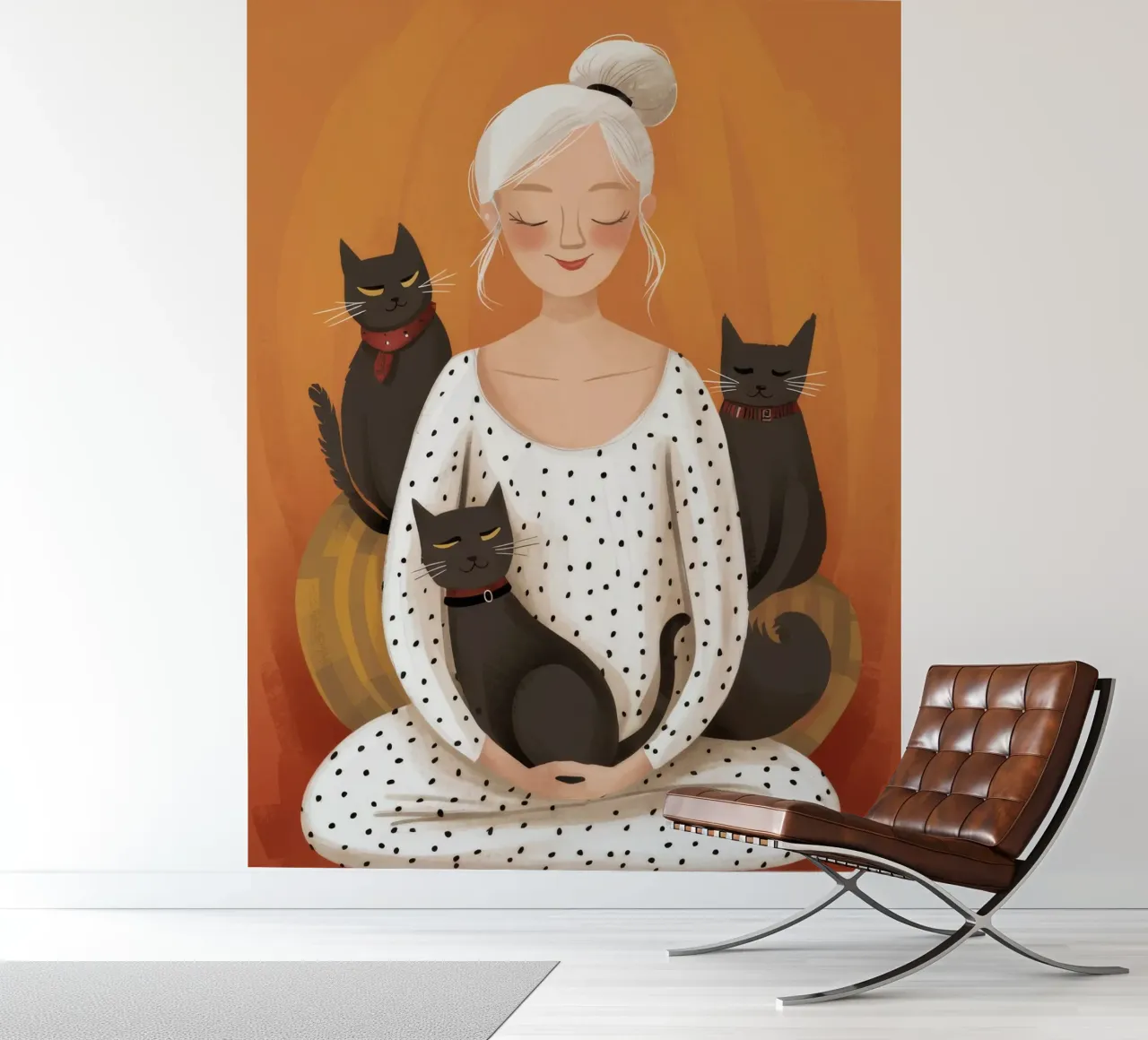 Câlins sereins pour chats papier peint photo de Chroma Haven