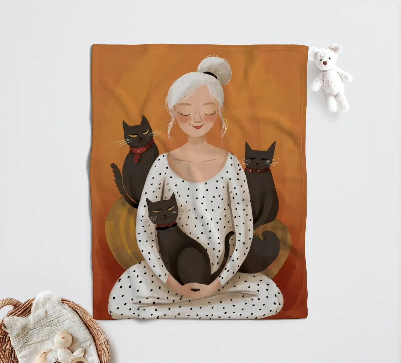 Coccole serene per i gatti coperta in pile da Chroma Haven