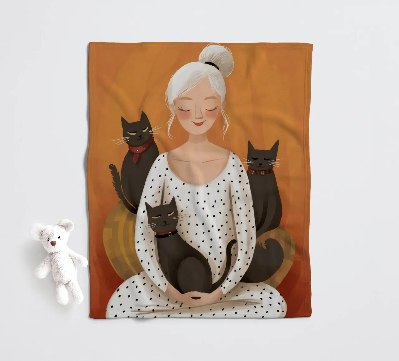 Coccole serene per i gatti coperta in pile da Chroma Haven