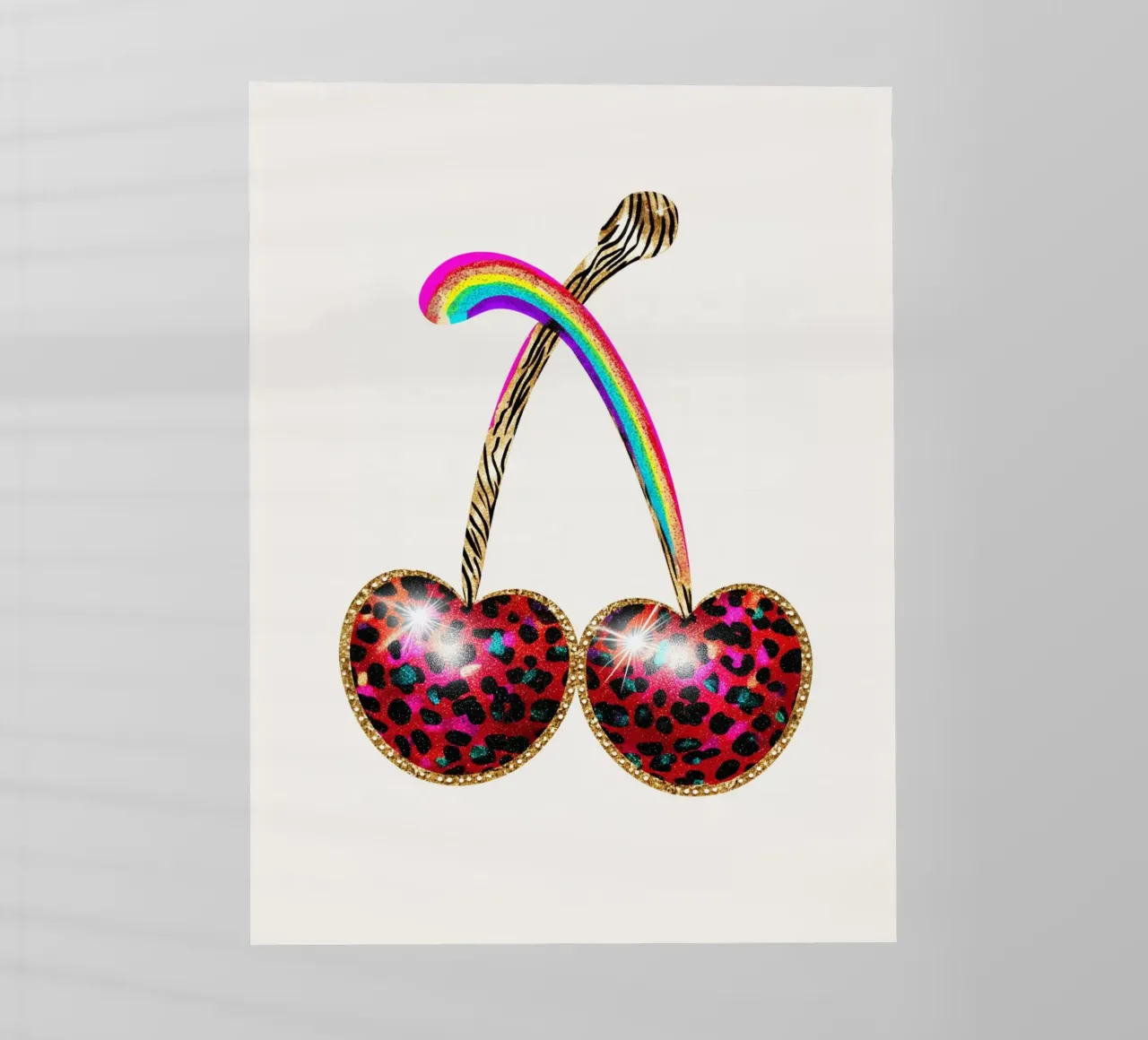 Ciliegie strass con leo pellicola backlit da Carinaprint