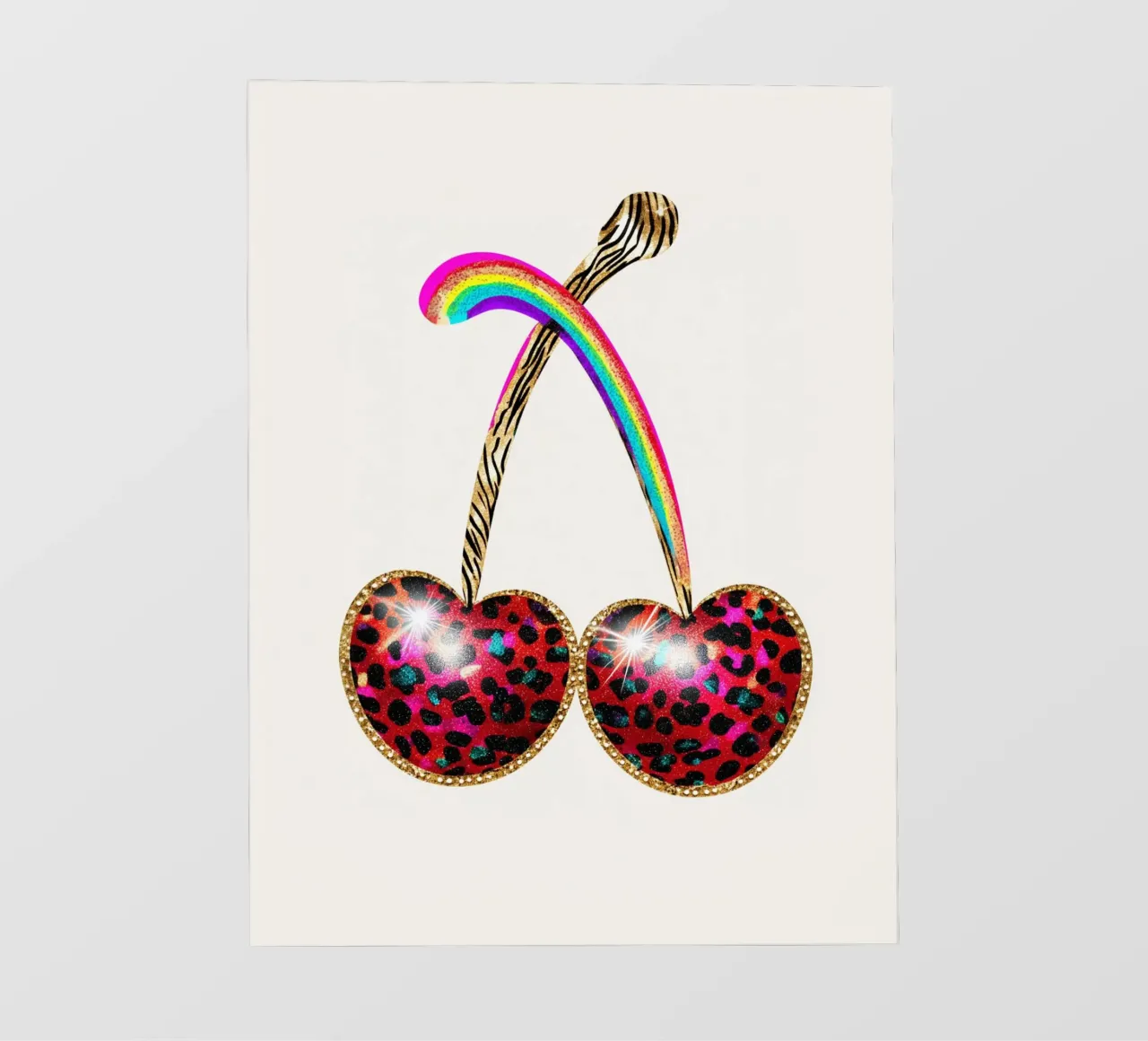 Ciliegie strass con leo pellicola backlit da Carinaprint