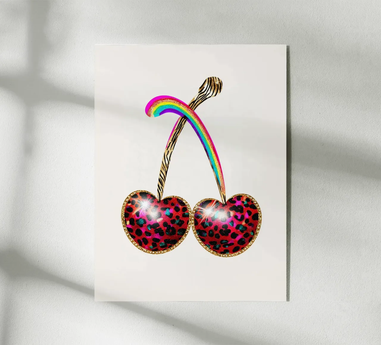 Ciliegie strass con leo plexiglass da Carinaprint