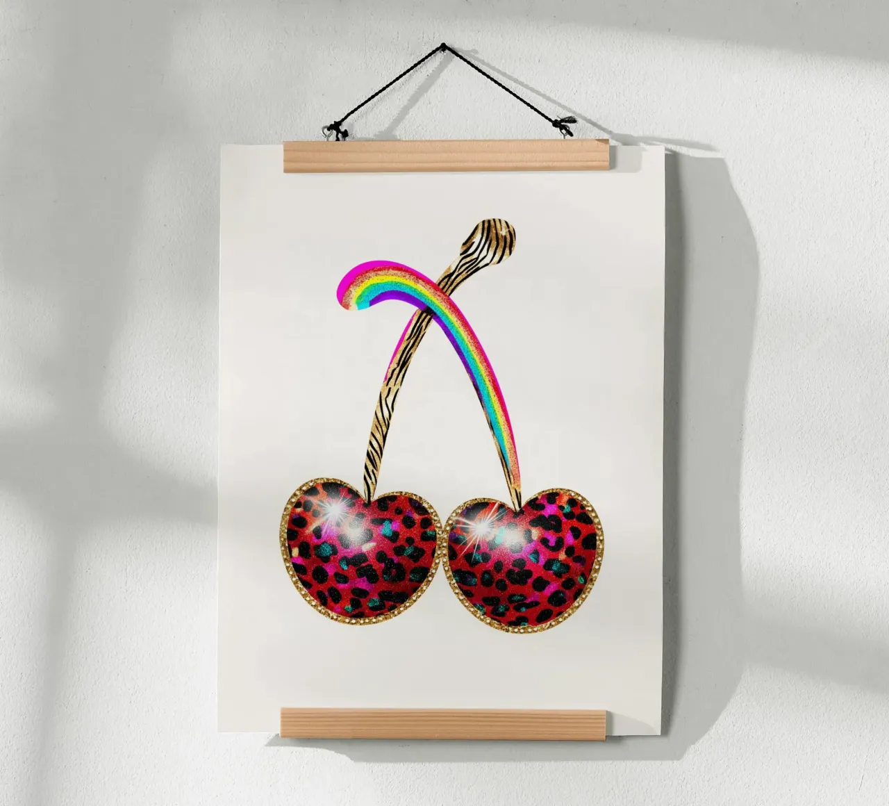 Ciliegie strass con leo carta hahnemühle da Carinaprint