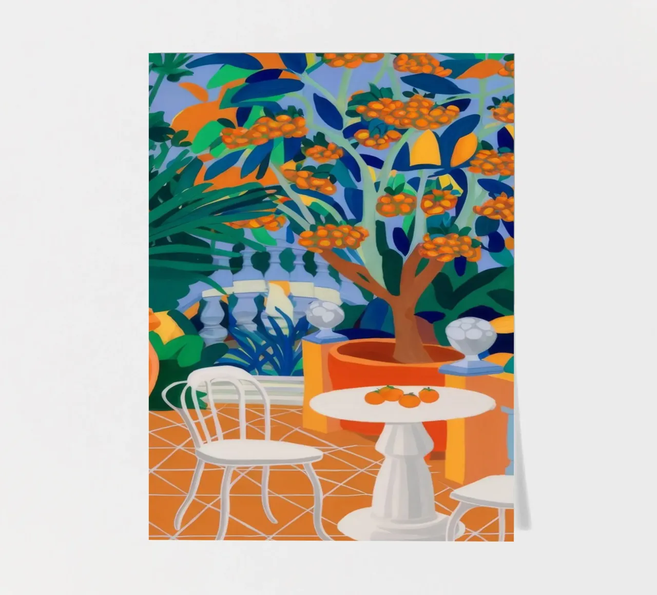 Orange Grove Cafe Stickerbogen von Chroma Haven