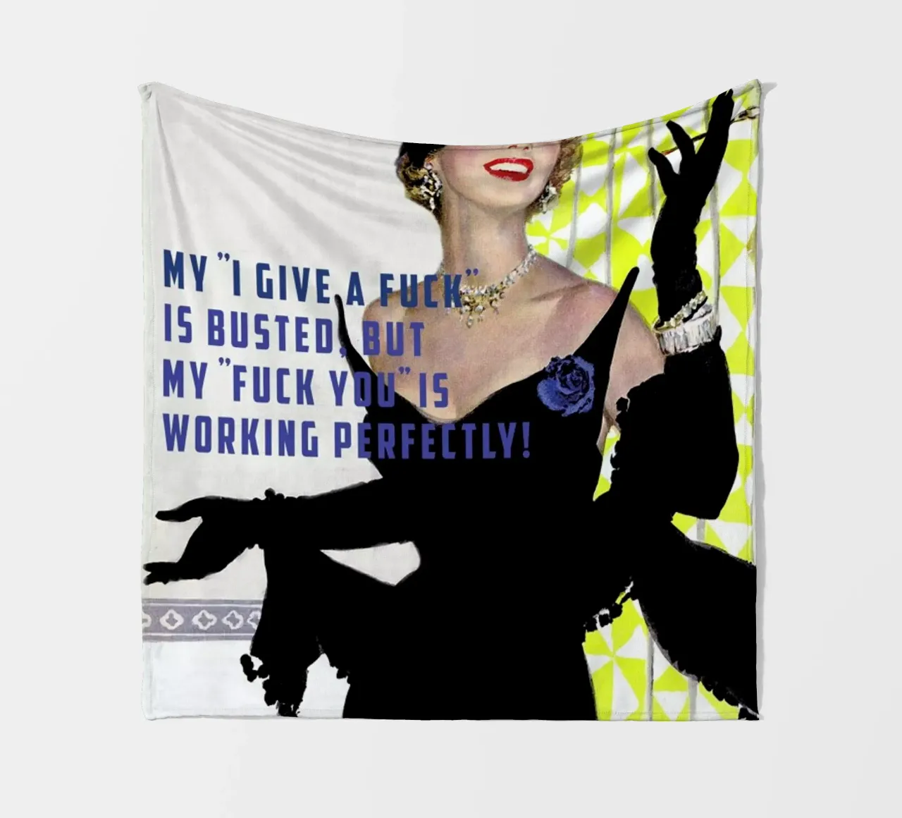 My "I Give A Fuck" Is Busted coperta in pile da Gallery Print and Art Limited