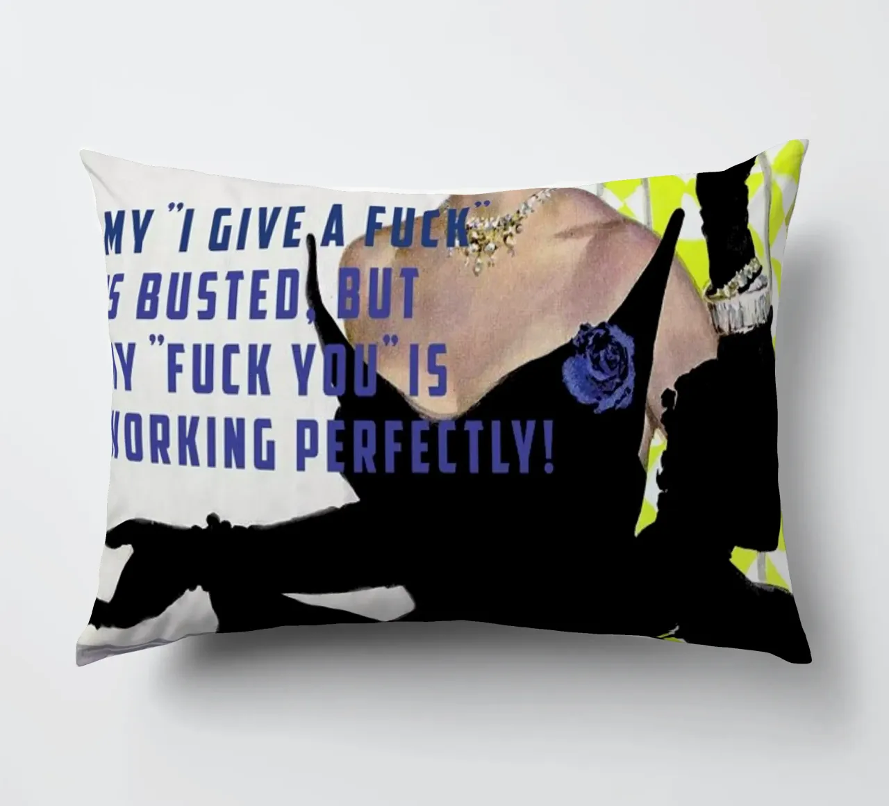 My "I Give A Fuck" Is Busted cuscino da Gallery Print and Art Limited